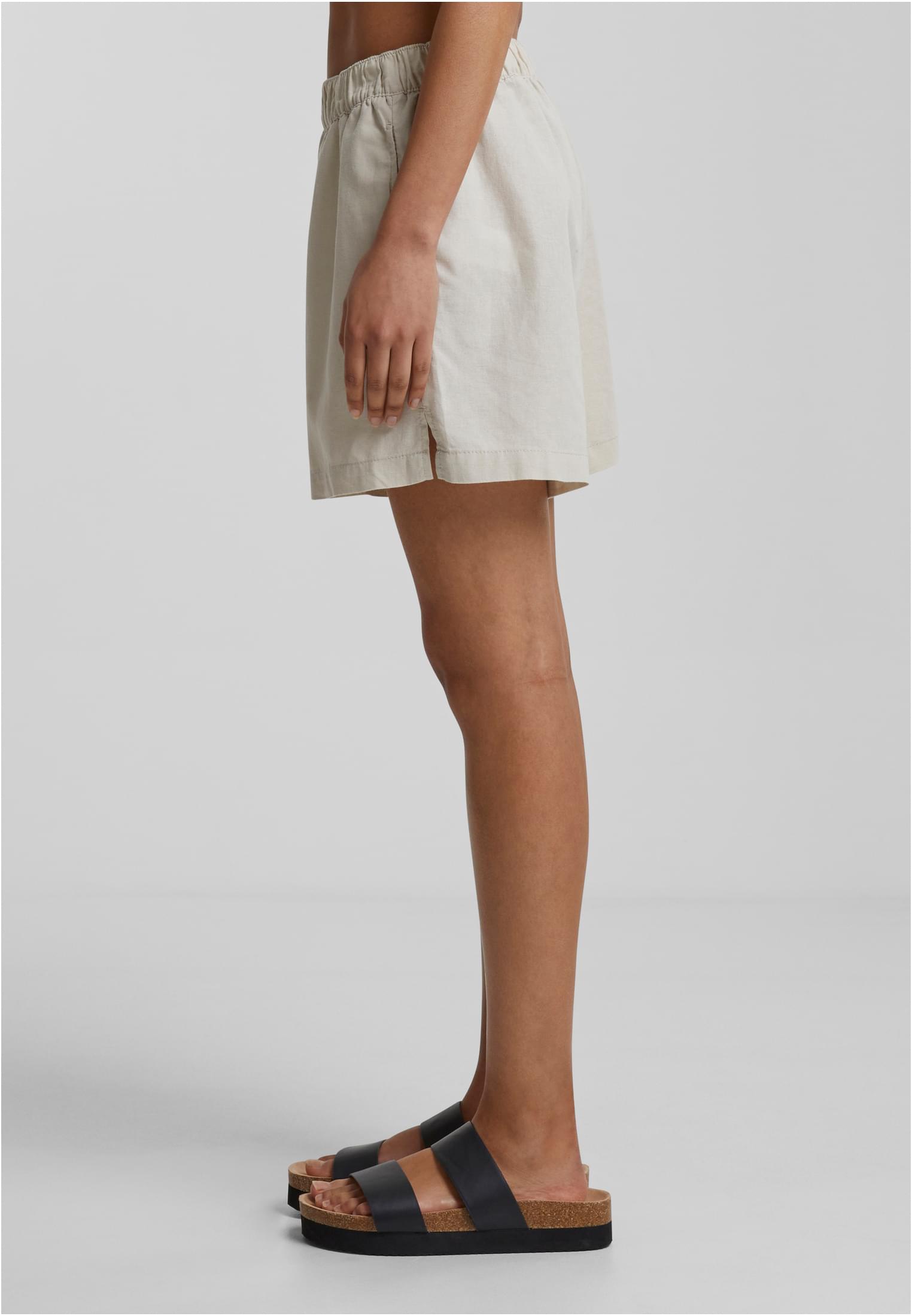 Ladies Linen Mixed Boxer Shorts Urban Classics TB6848-03680 Softseagrass
