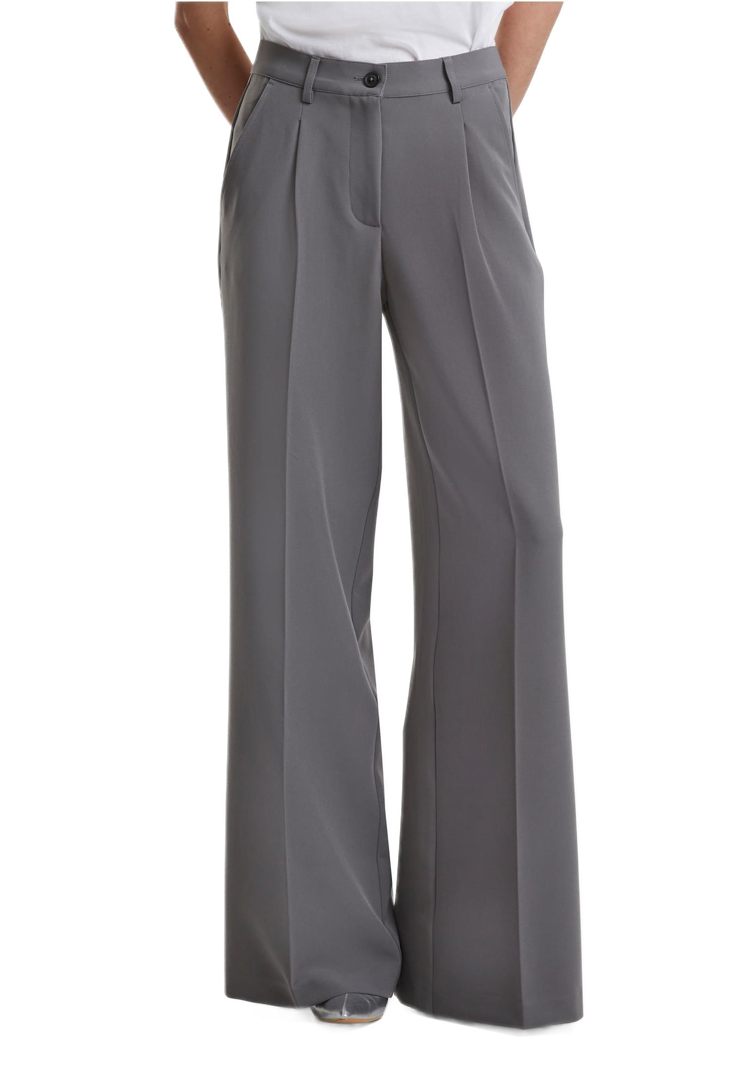 Ladies Wide Leg Trousers Urban Classics TB6949-15265 Cloudgrey
