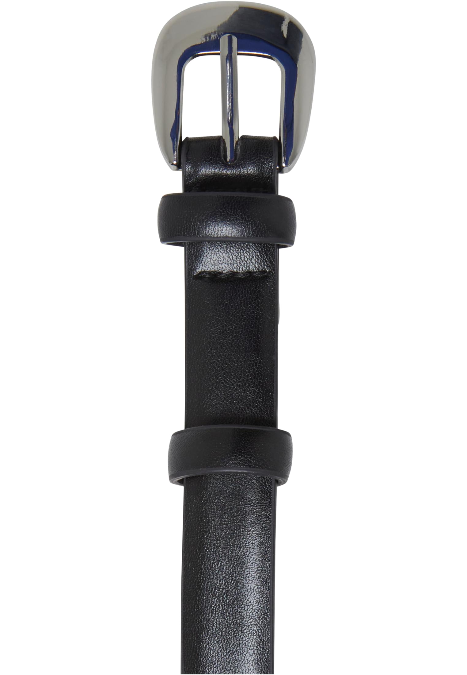 Chunky Buckle Slim Belt Urban Classics TB7208-02499 Black/Silver