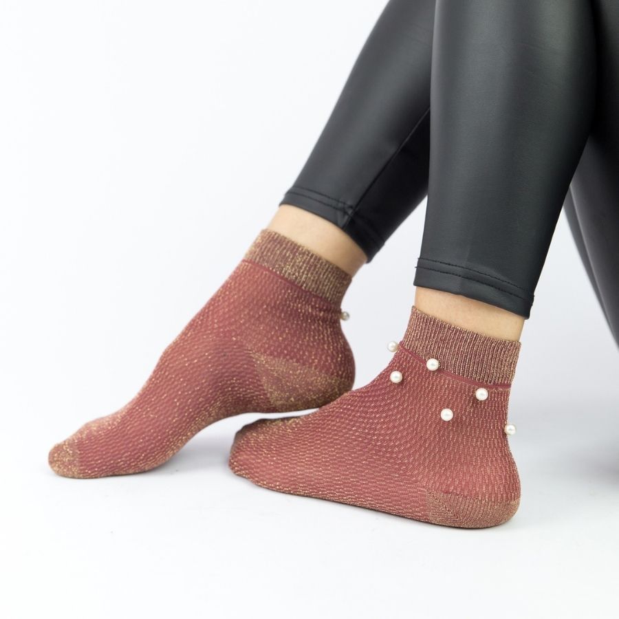 Γυναικείες fashion κάλτσες microfiber PEARL Ι Pamela 18766 Κεραμιδί
