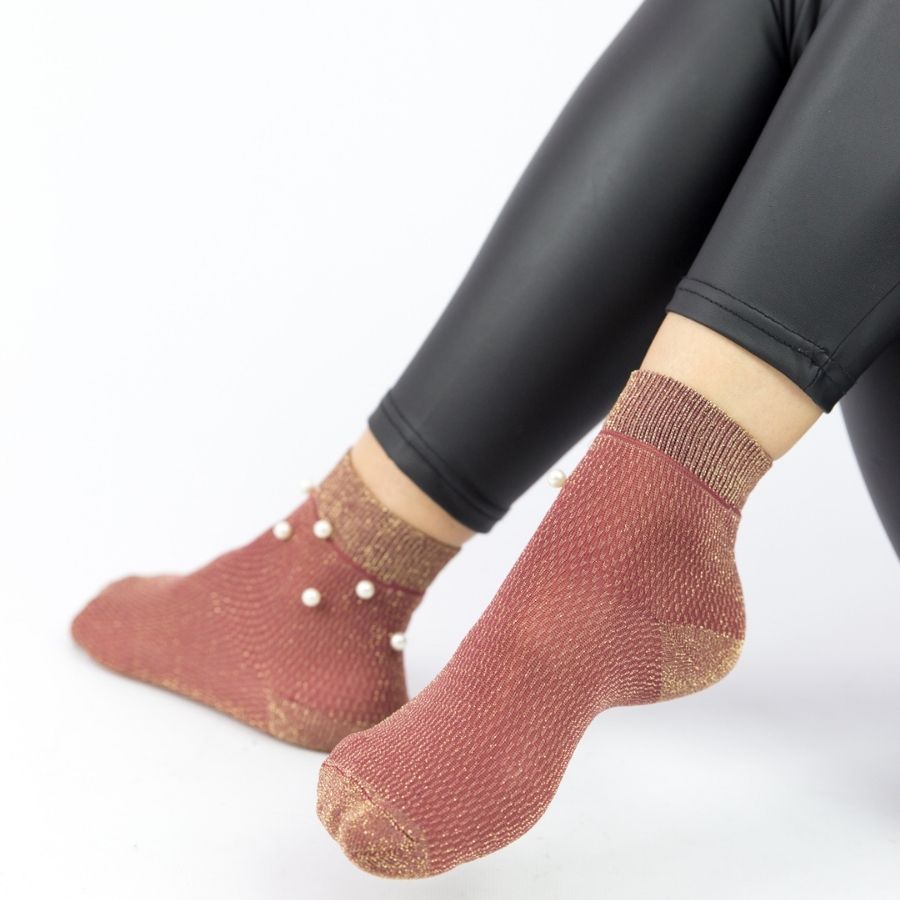 Γυναικείες fashion κάλτσες microfiber PEARL Ι Pamela 18766 Κεραμιδί