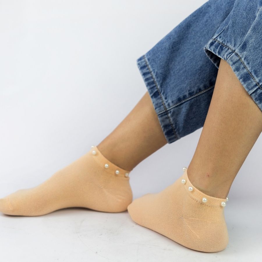 Γυναικείες fashion κάλτσες PEARLY IV Βαμβακερές Pamela 18964 Πορτοκαλί