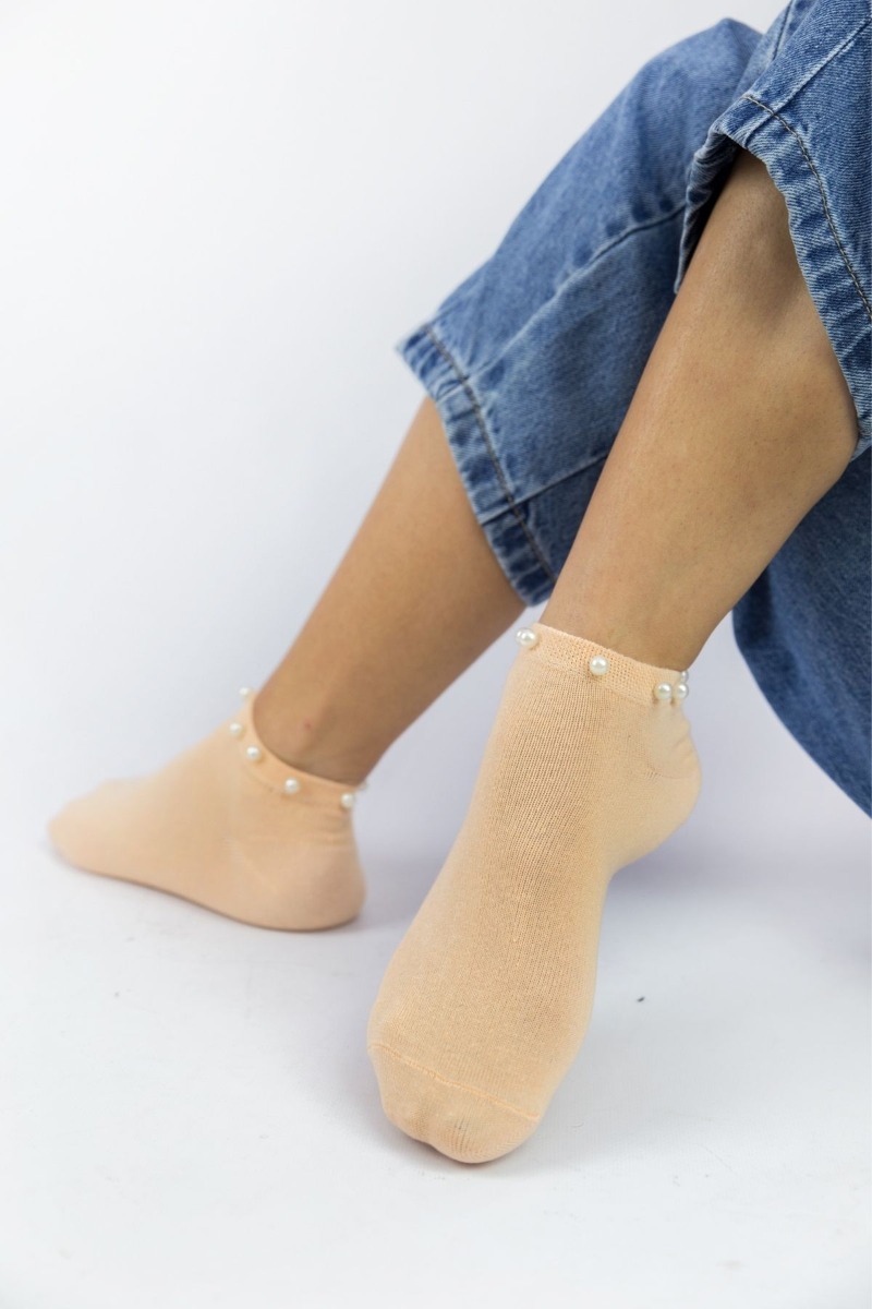 Γυναικείες fashion κάλτσες PEARLY IV Βαμβακερές Pamela 18964 Πορτοκαλί