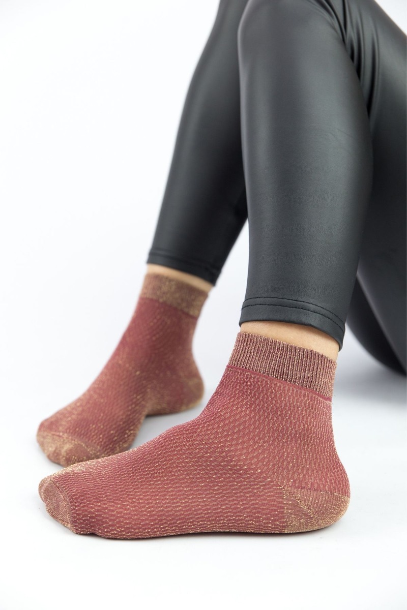 Γυναικείες fashion κάλτσες microfiber FIBER I Pamela 20799 Κεραμιδί