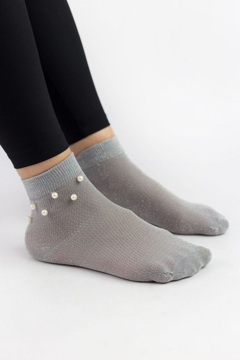 Γυναικείες fashion κάλτσες microfiber NIGHT I Pamela 21565 Ανοιχτό Γκρί