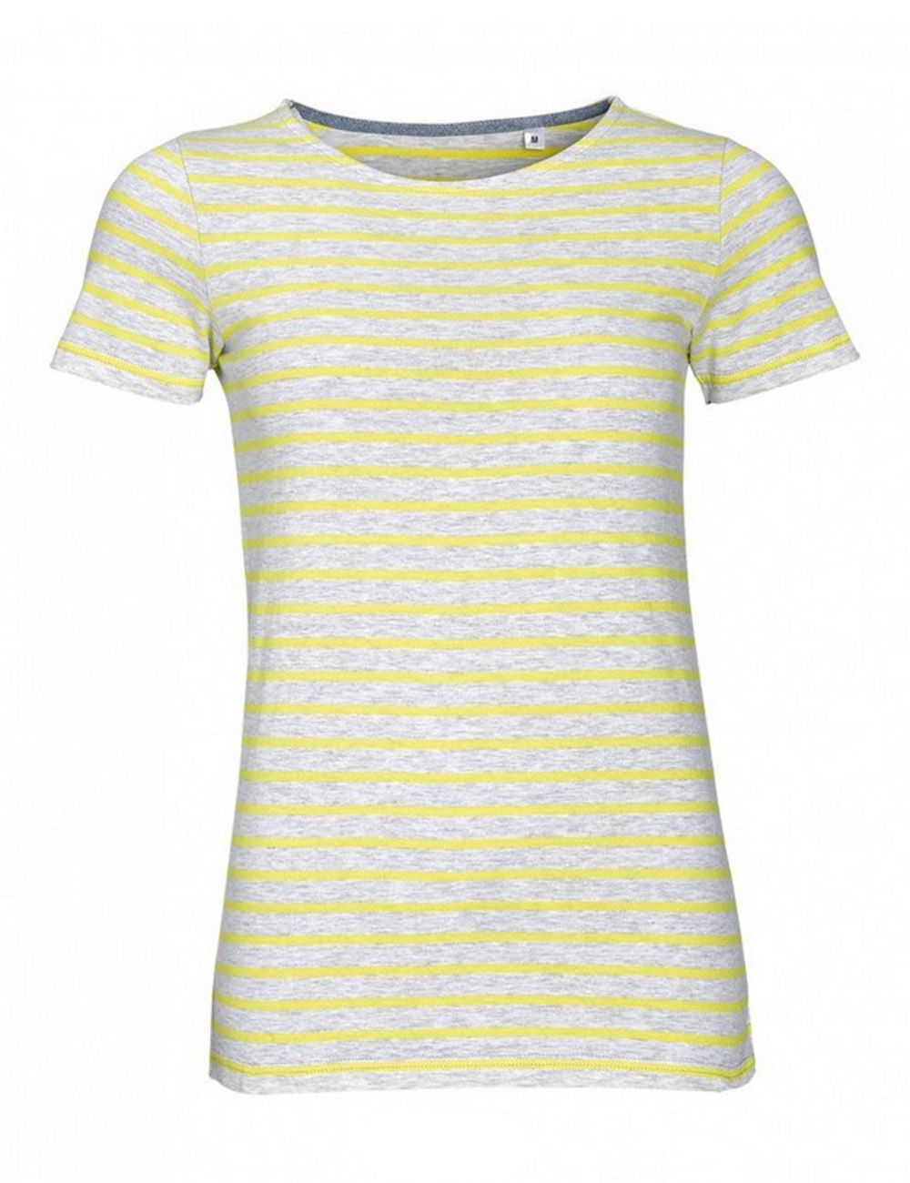 Γυναικείο ριγέ T-shirt Sol's Miles Women outlet - 01399 Ash/Lemon