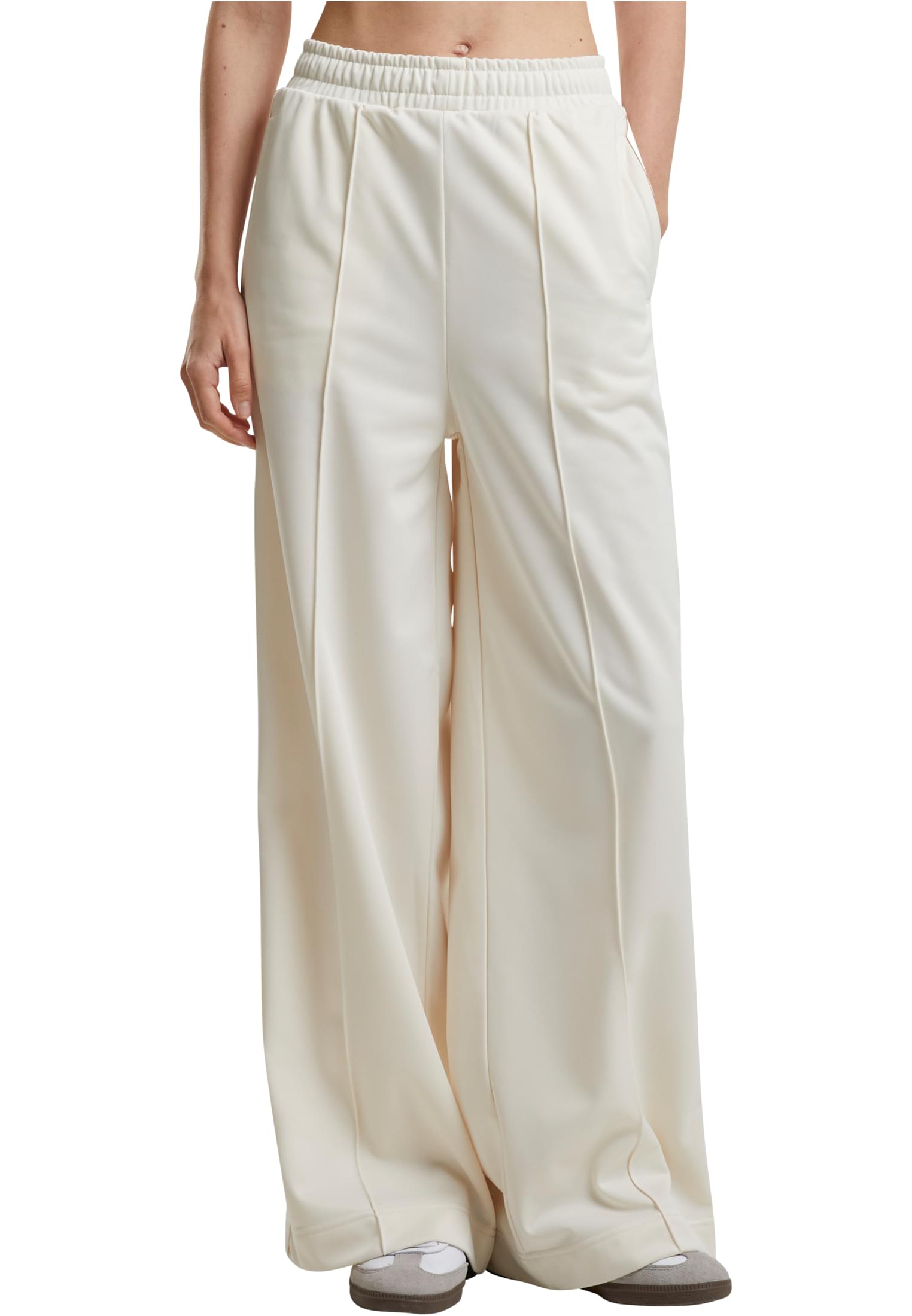 Ladies Pin Tuck Track Pants Urban Classics TB6219-02903 Whitesand