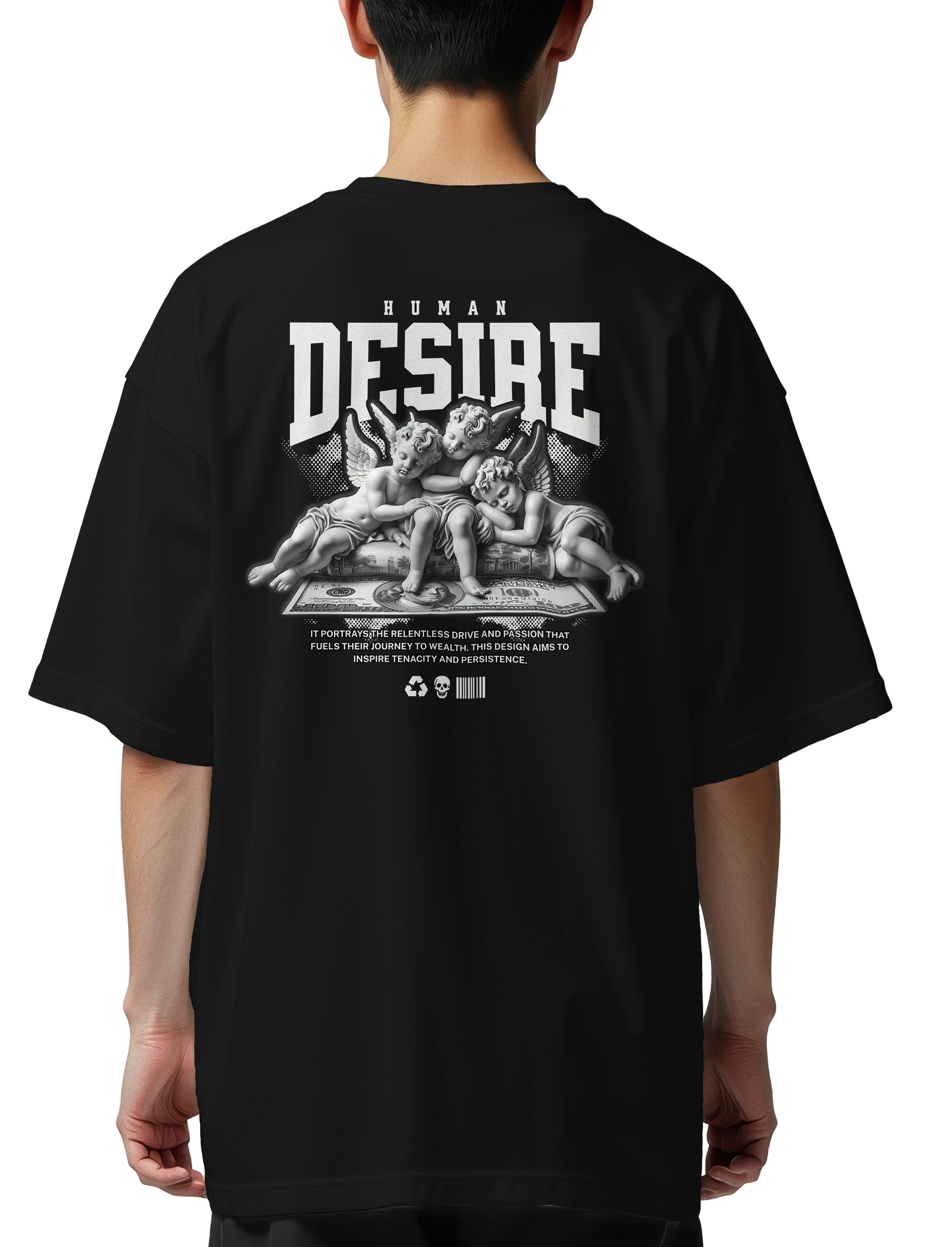Oversized T-Shirt Human Desire Pop Culture Black