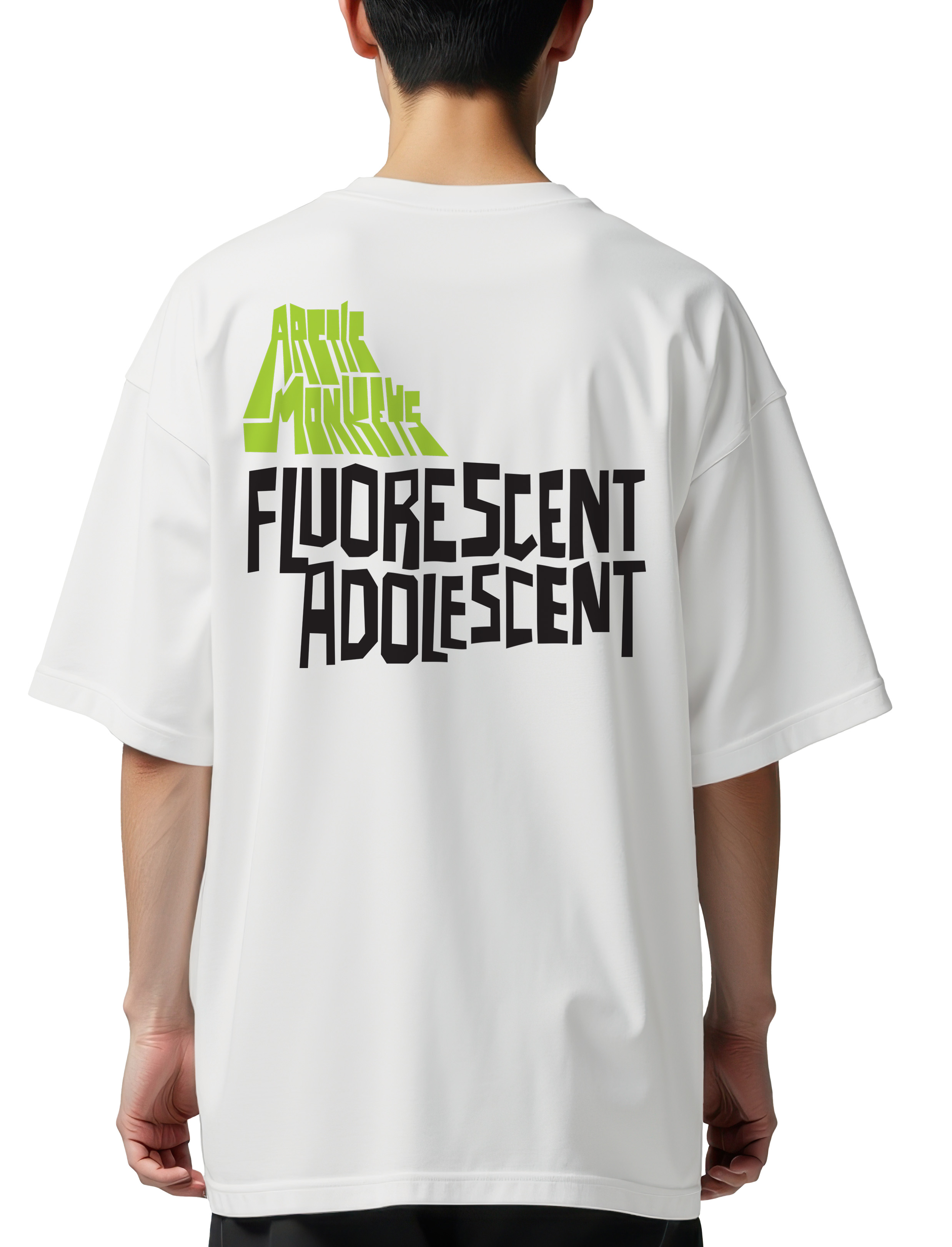 Oversized T-Shirt Stay Focus Pop Culture White