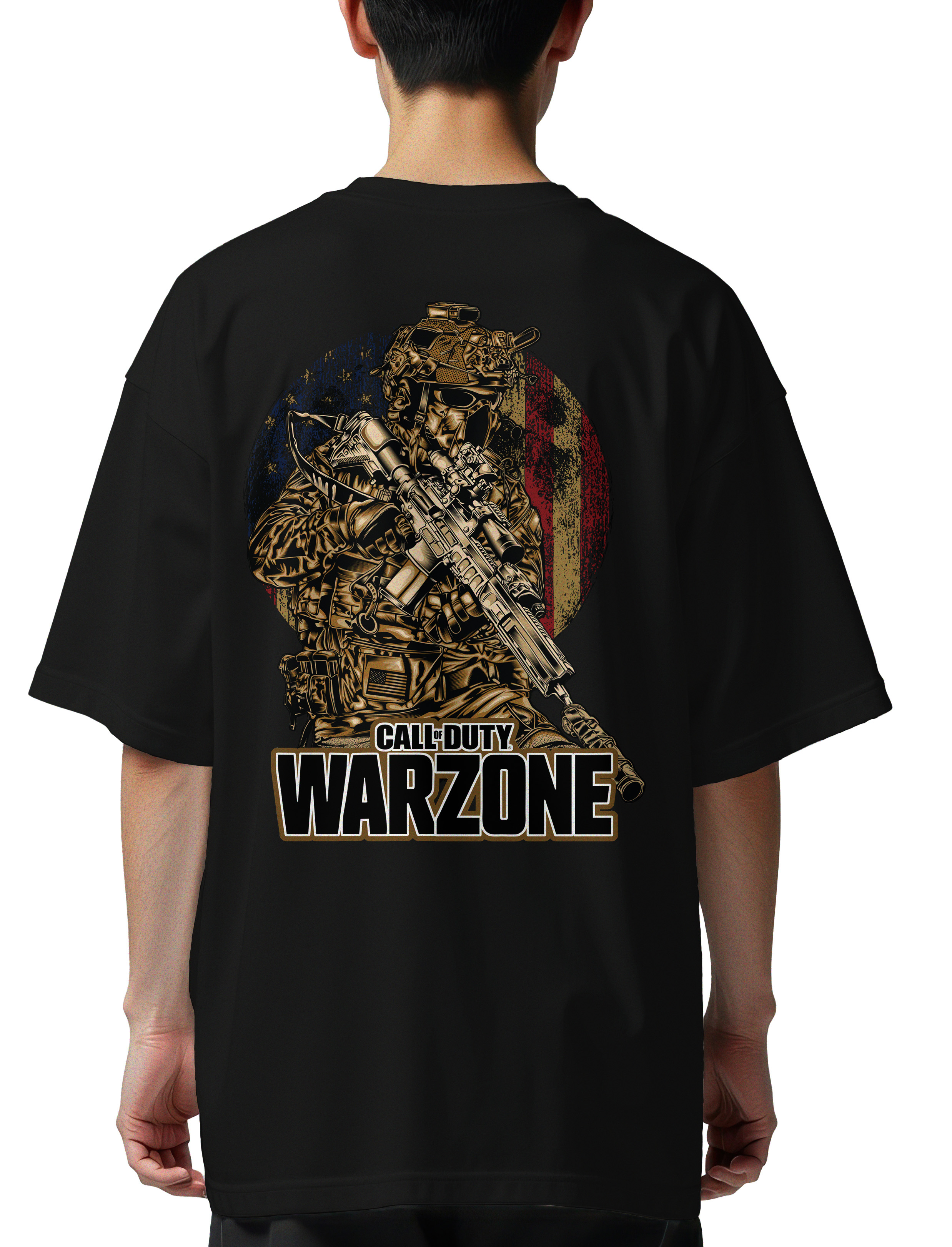 Oversized T-Shirt Call Of Duty Warzone Pop Culture Black