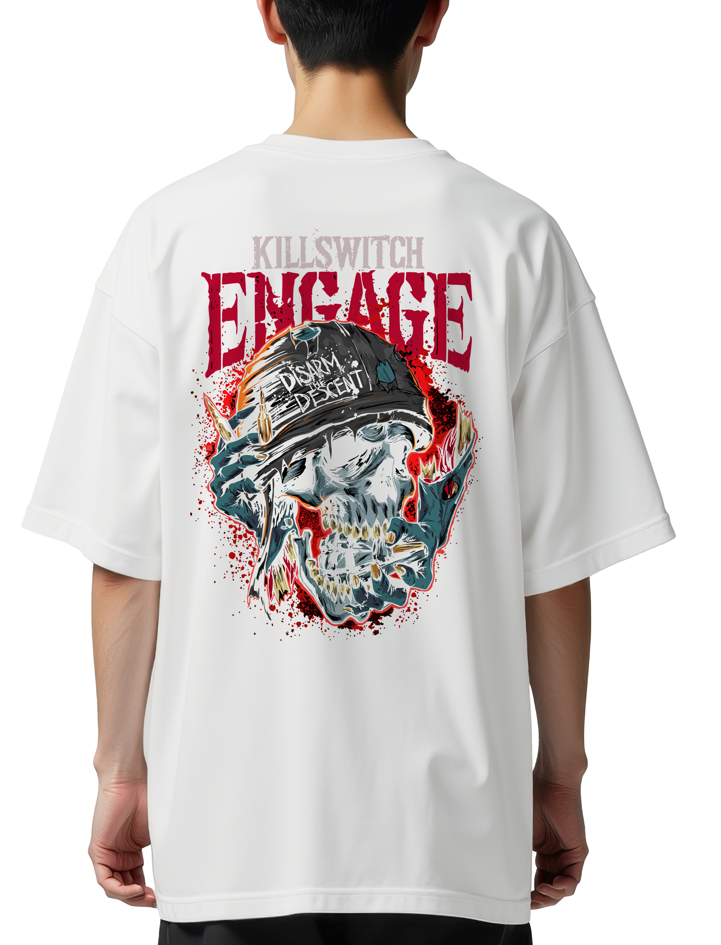 Oversized T-Shirt Killswitch Engage Rock Avenue White