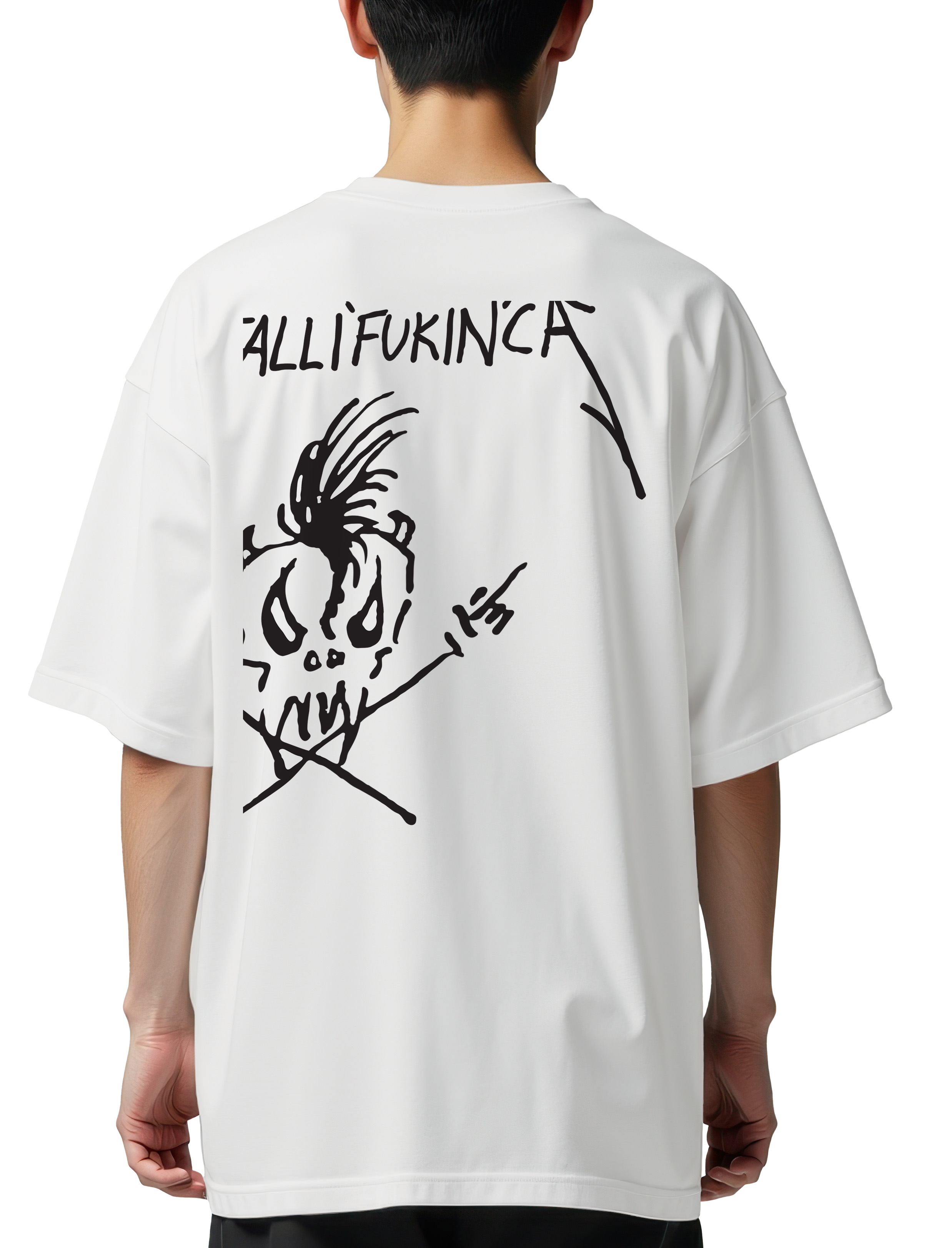 Oversized T-Shirt Metallica Fuckin Rock Avenue White