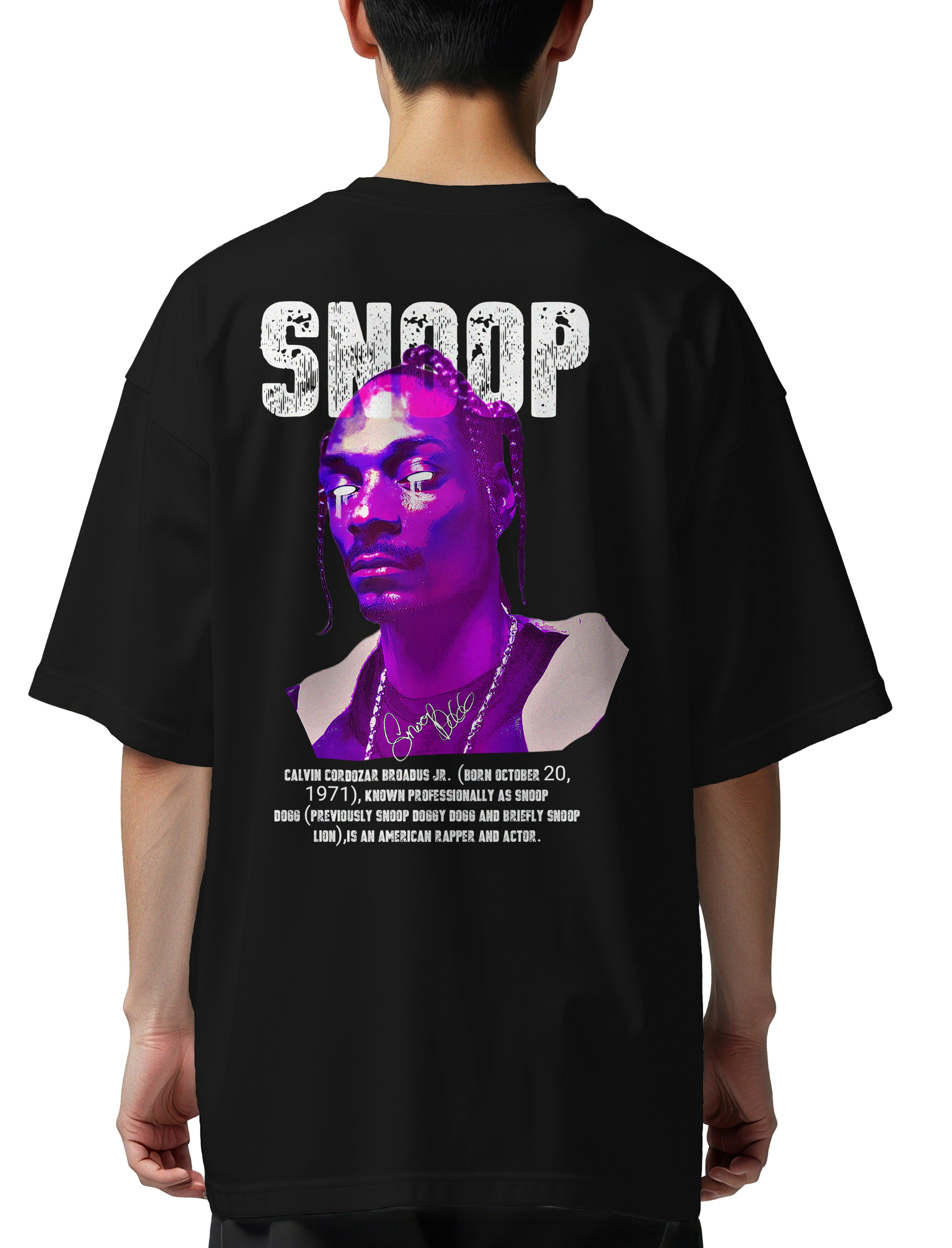 Oversized T-Shirt Snoop Pop Culture Black