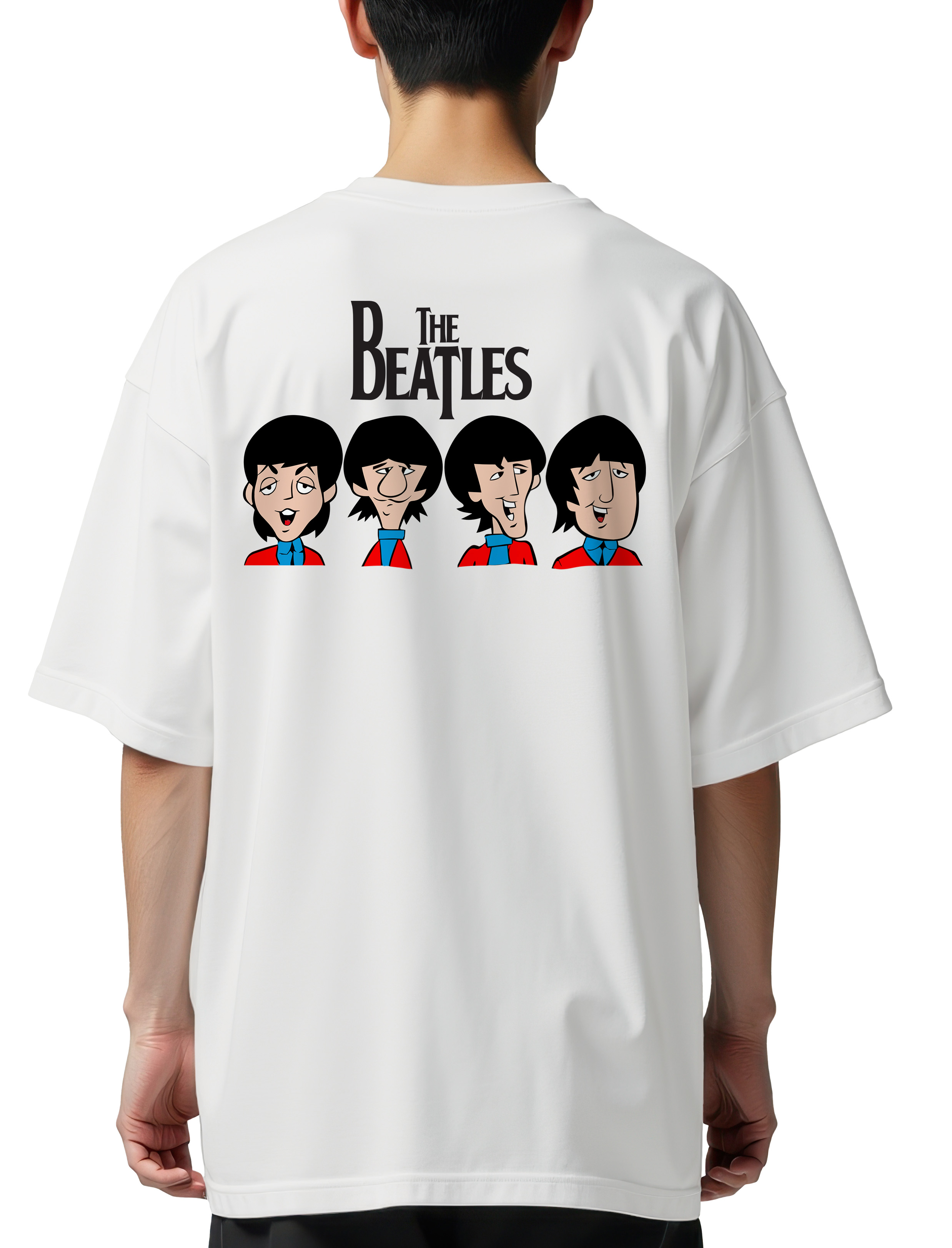 Oversized T-Shirt The Beatles Rock Avenue White