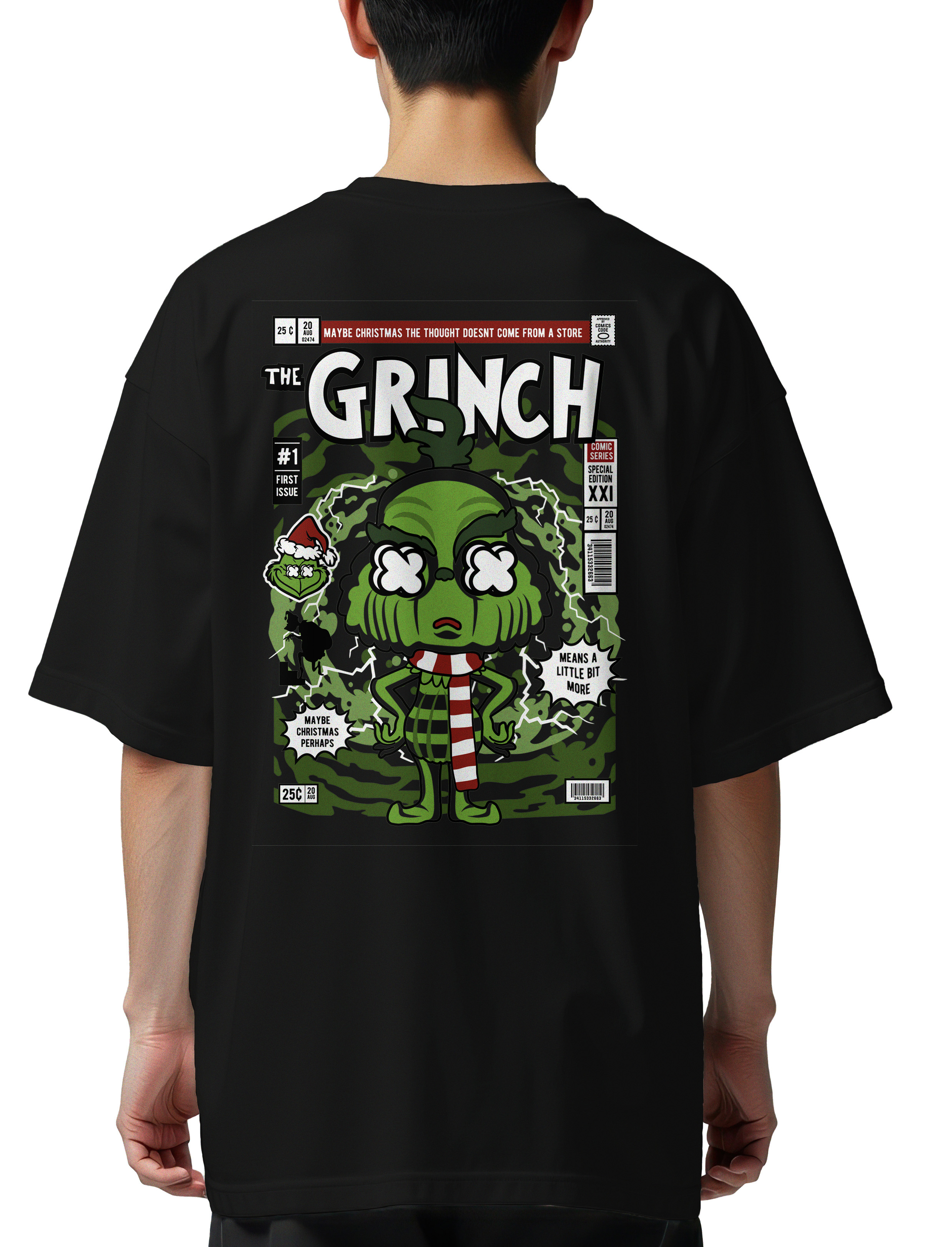 Oversized T-Shirt The Grinch Pop Culture Black