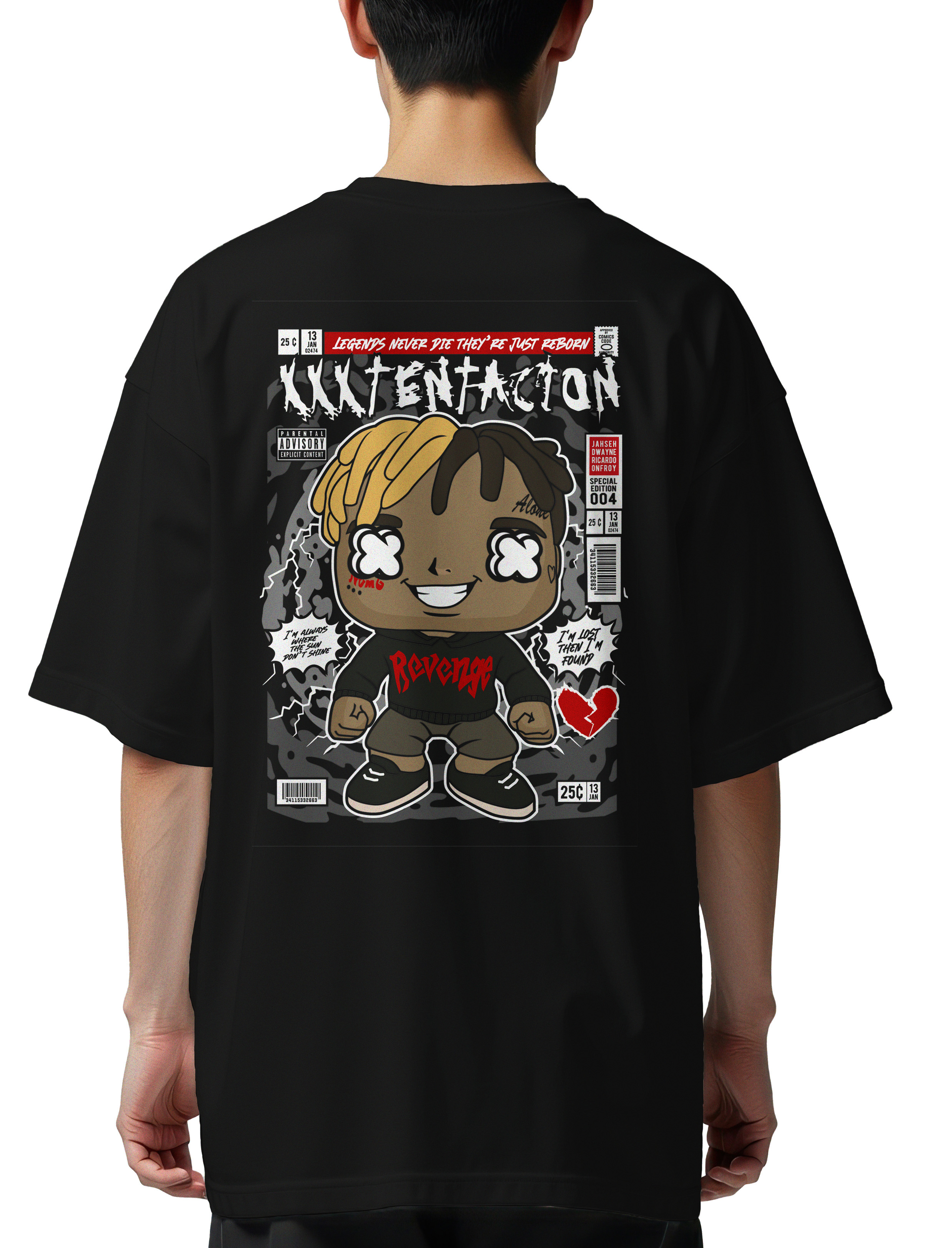 Oversized T-Shirt XXXTENTACION Pop Culture Black