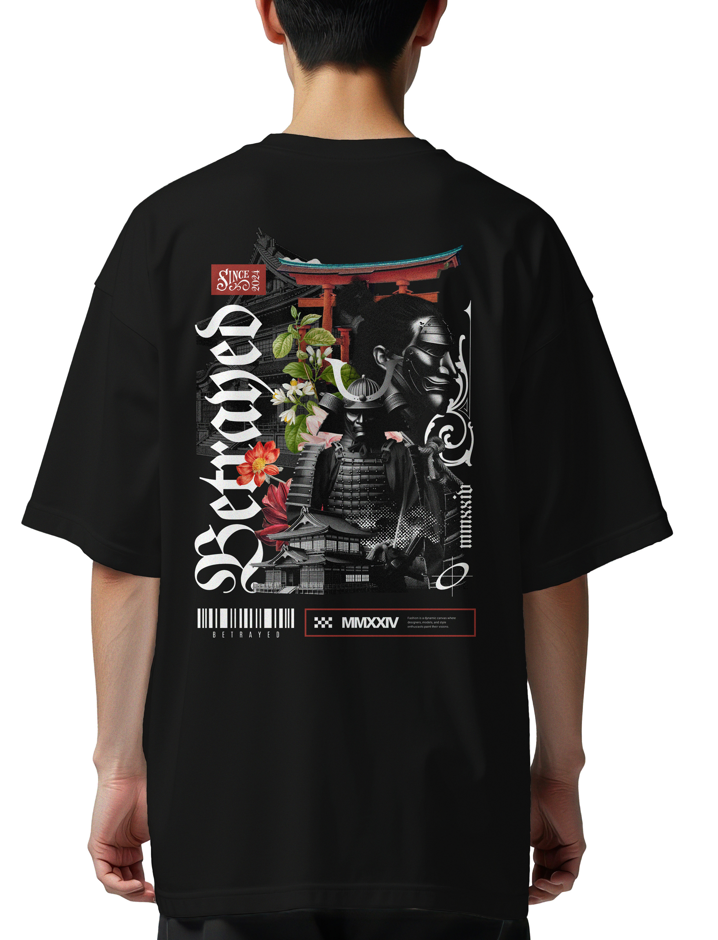 Oversized T-Shirt Betrayed Pop Culture Black