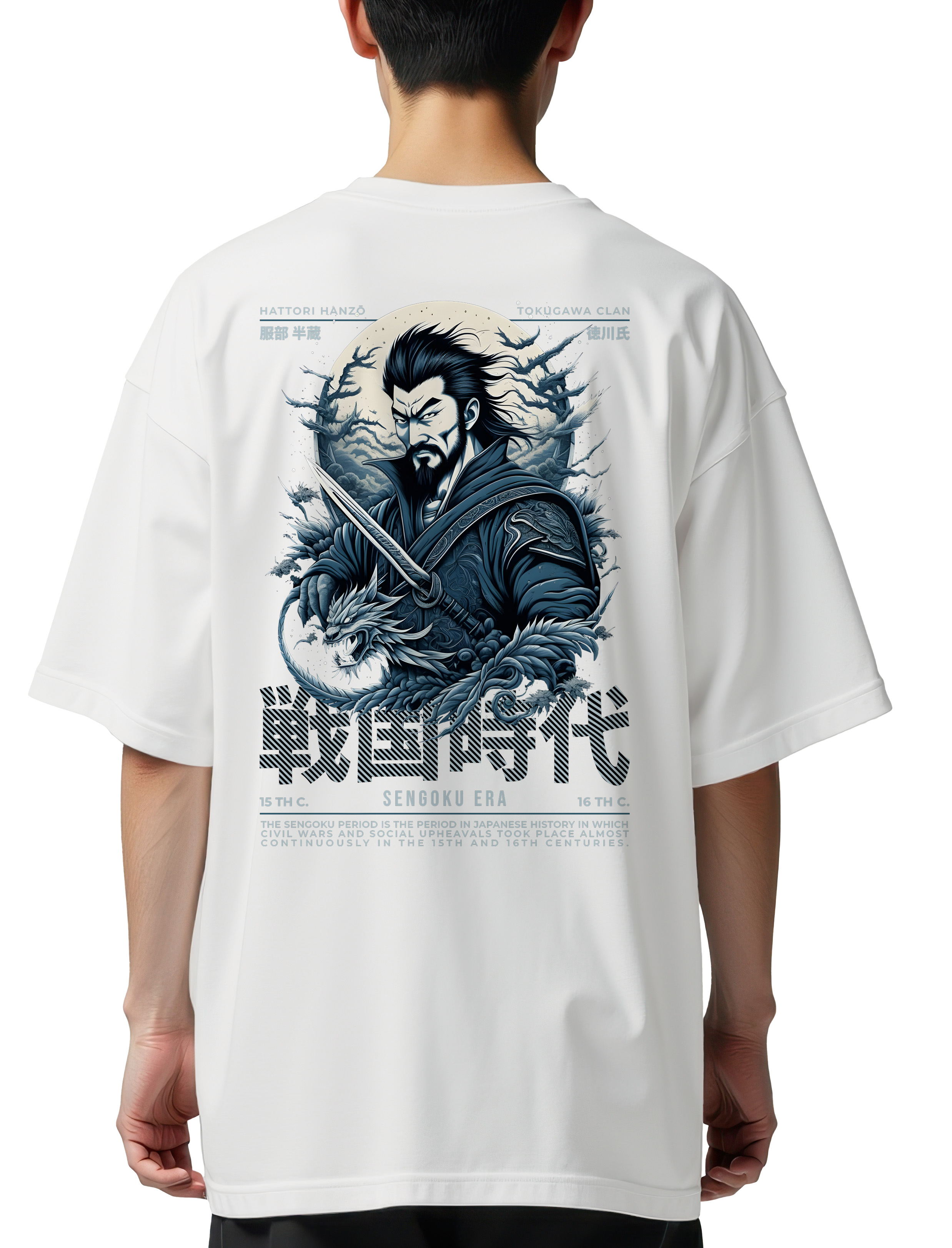 Oversized T-Shirt Sengoku Era Pop Culture White