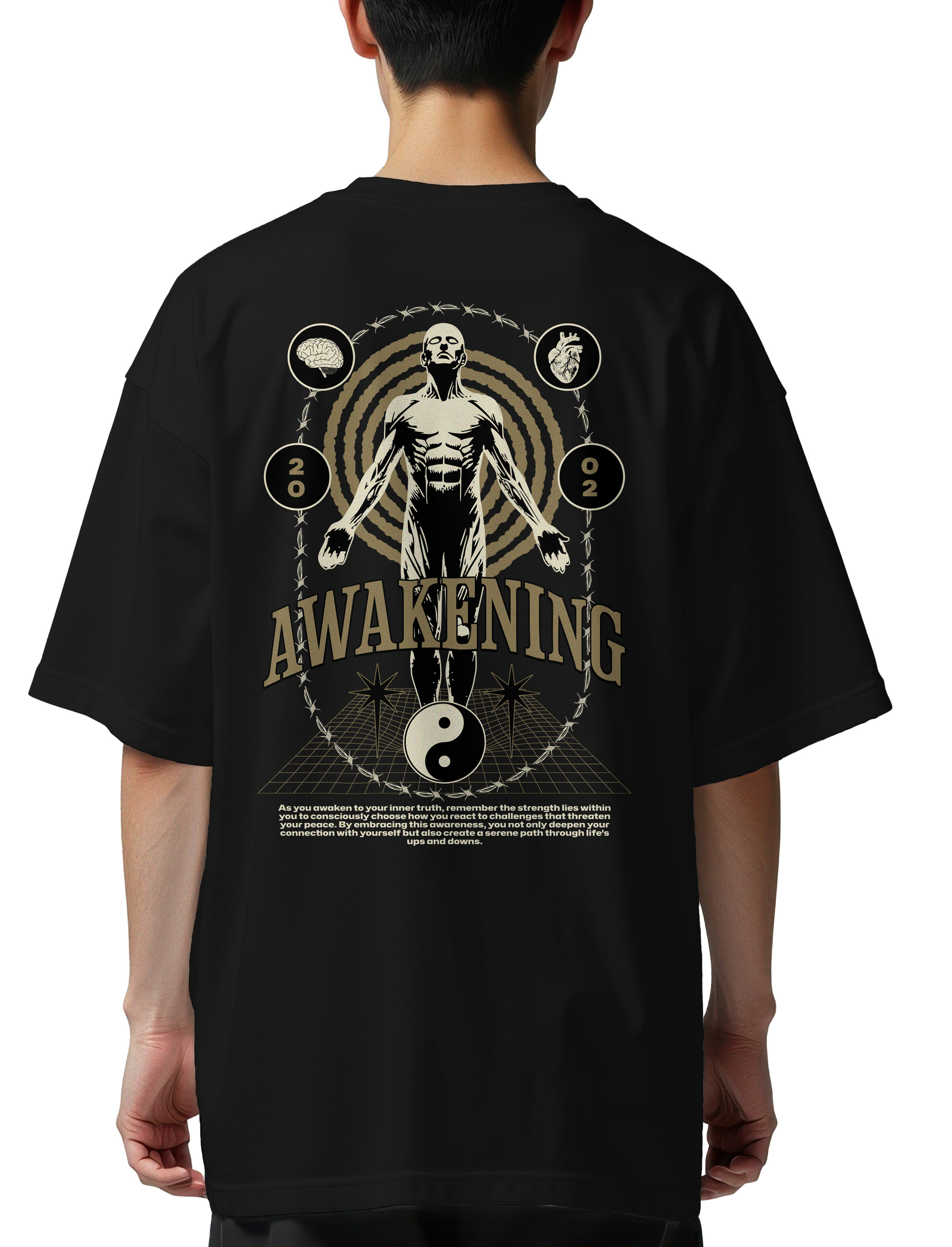 Oversized T-Shirt Awakening Pop Culture Black