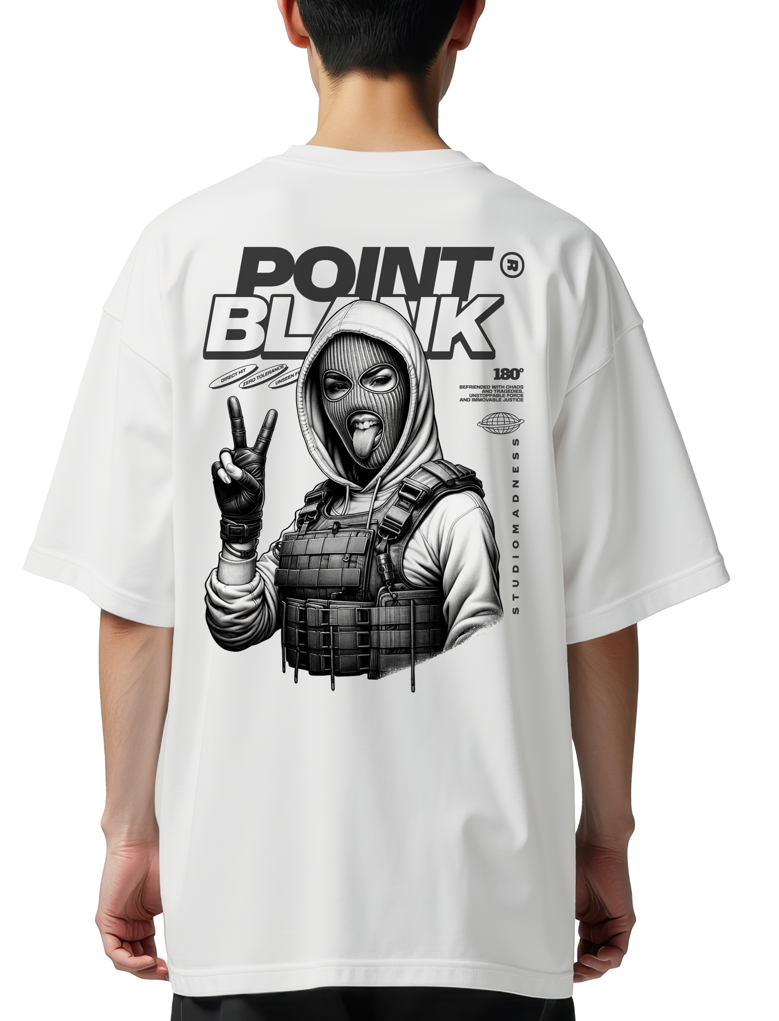 Oversized T-Shirt Streetwear Graphic 17 Pop Culture White