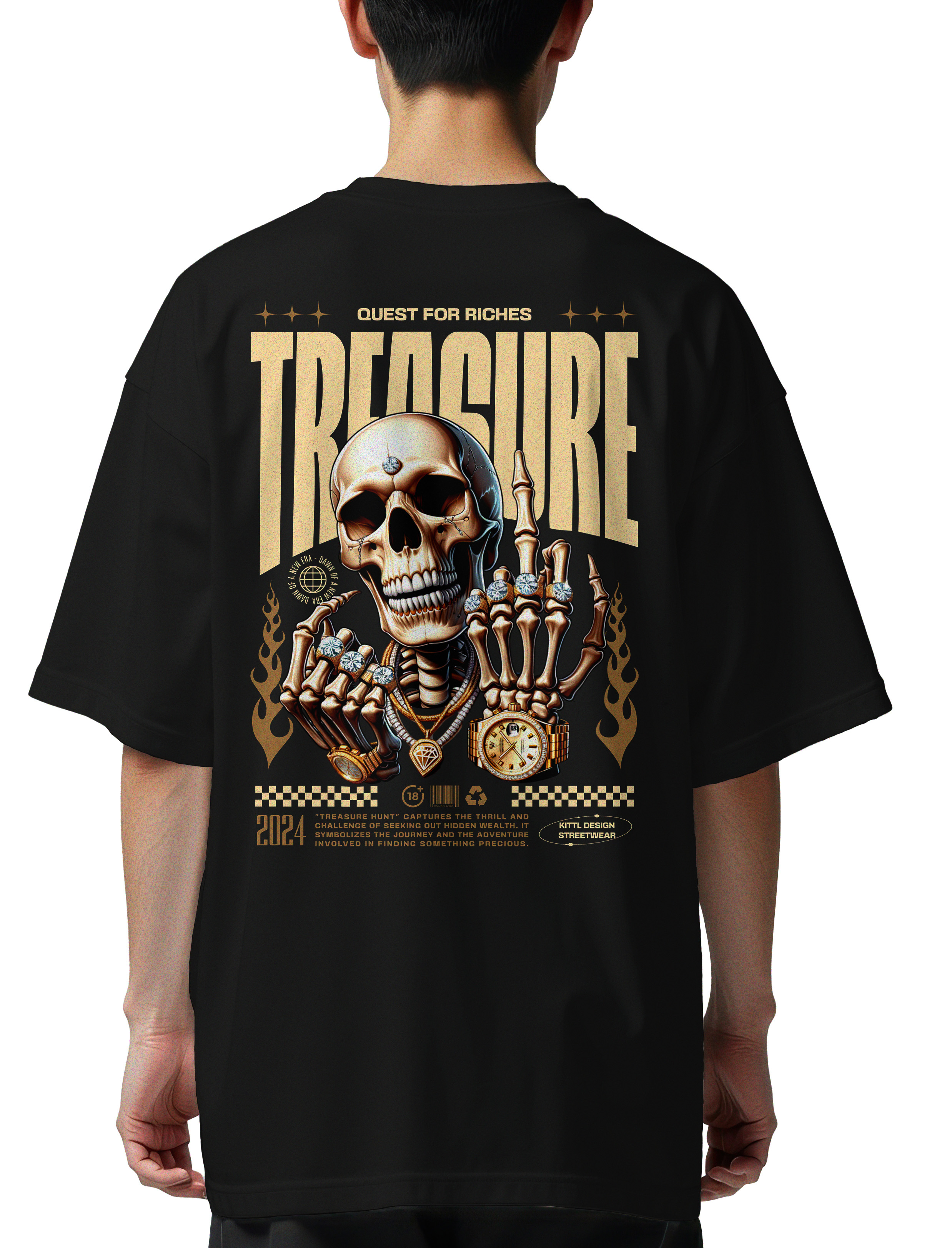 Oversized T-Shirt Eastside motors Pop Culture Black