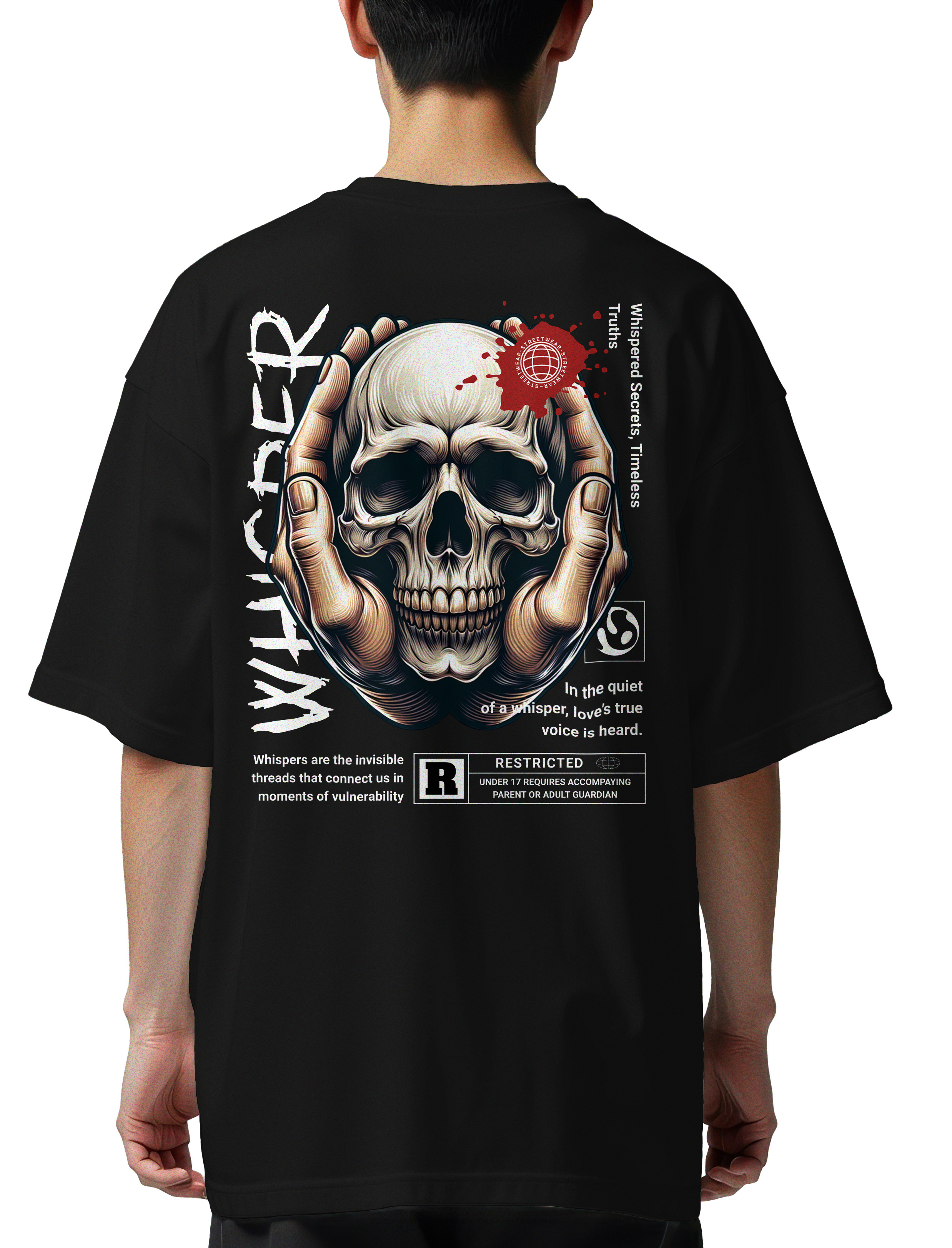 Oversized T-Shirt Whisper 1 Pop Culture Black