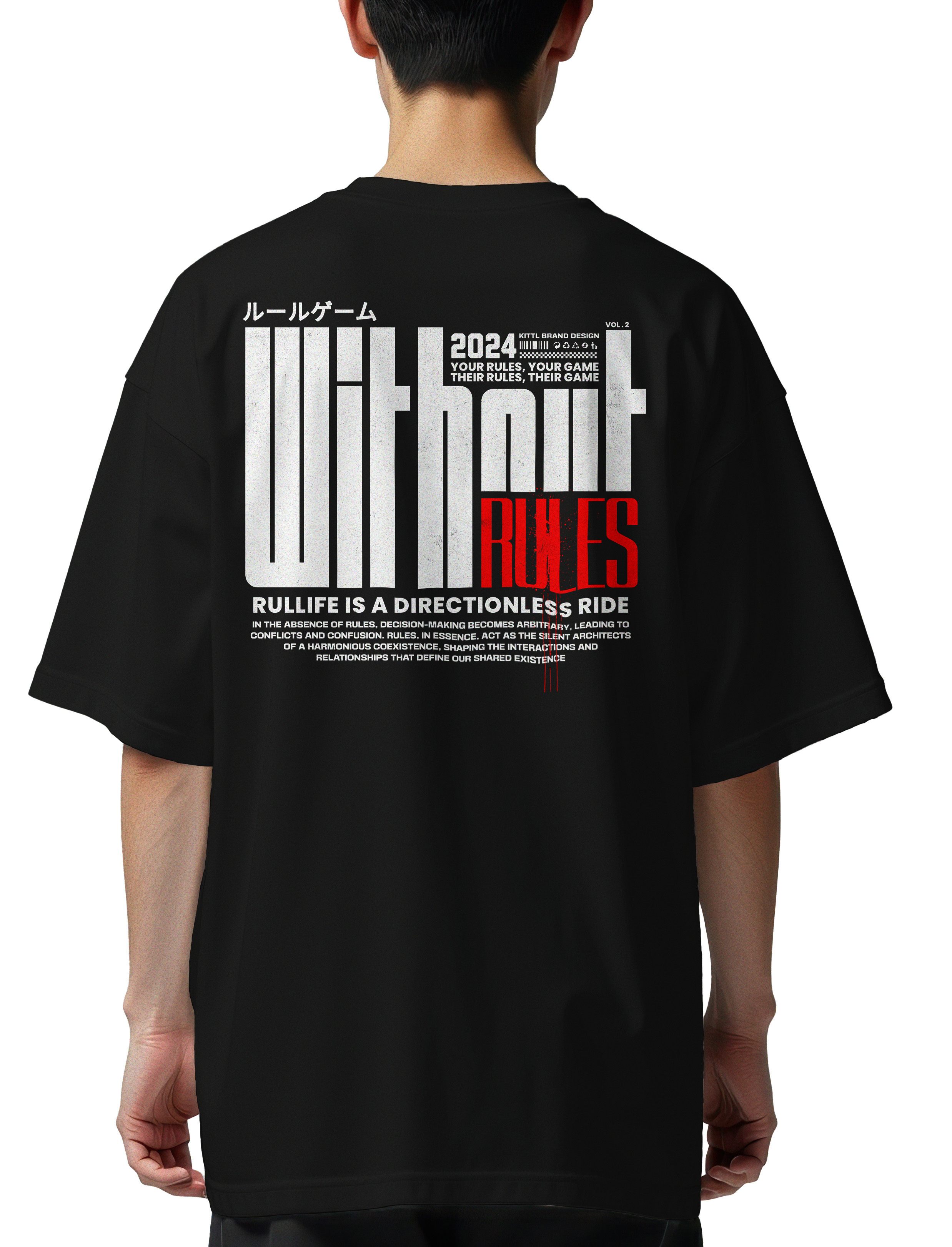Oversized T-Shirt Without Rules Pop Culture Black