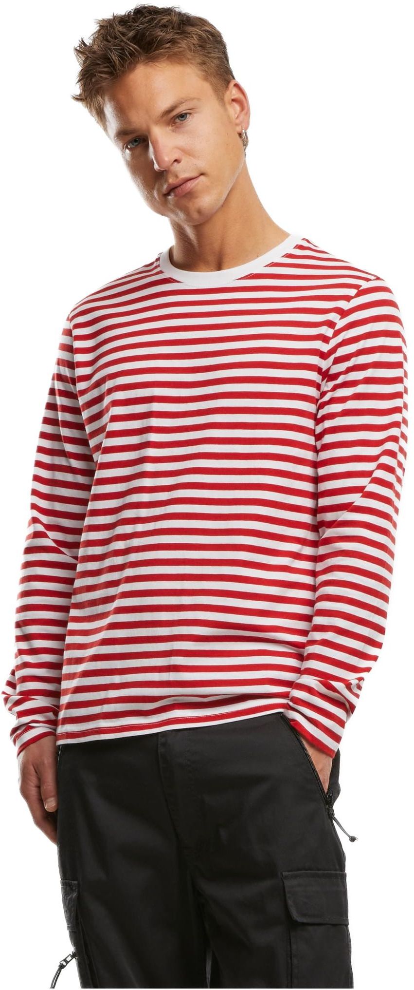 Jerseyshirt Stripe longsleeve Brandit BD4209-01546 red/white