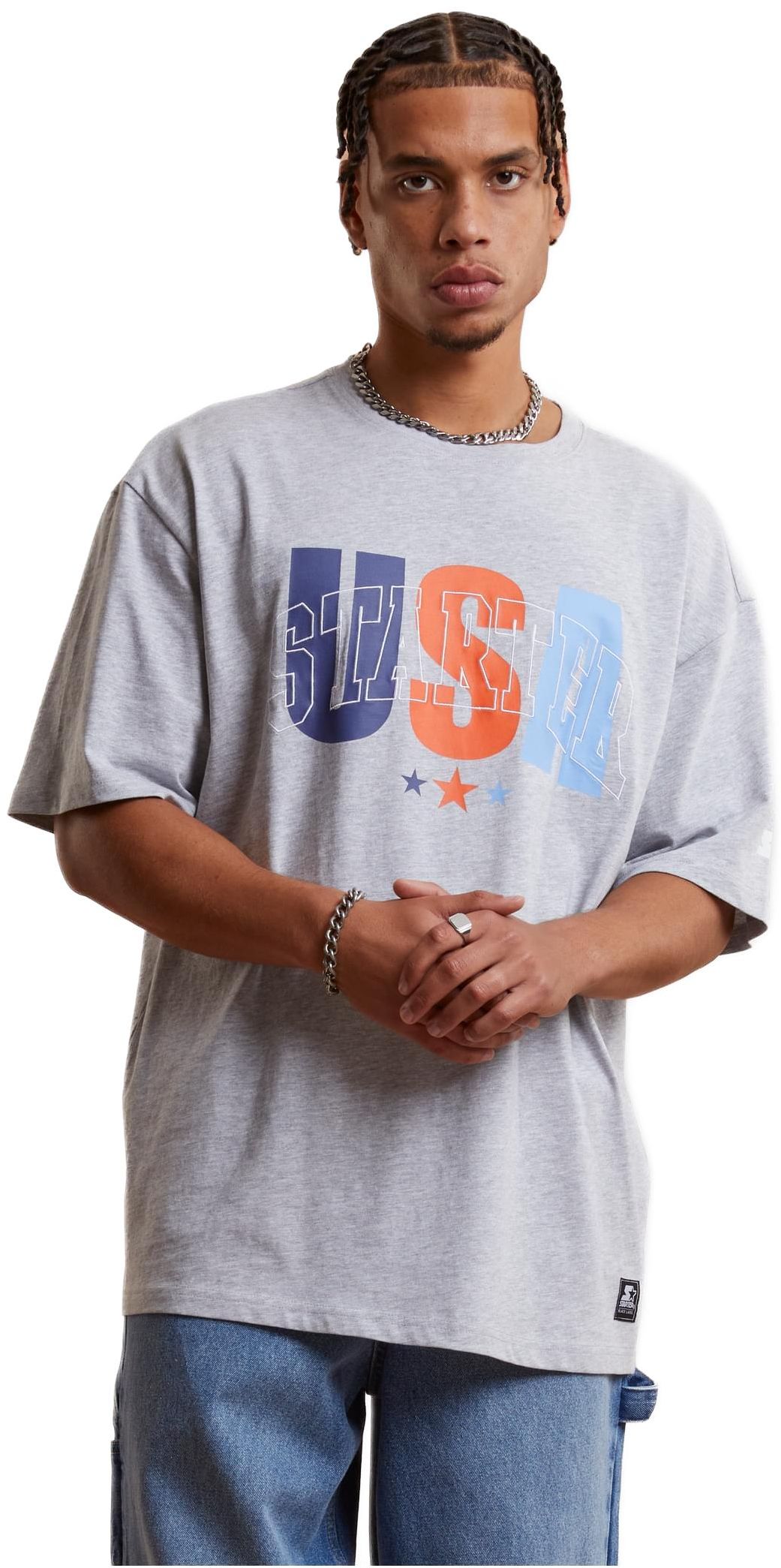 Starter USA Oversized Tee Starter Black Label ST431-03061 heathergrey