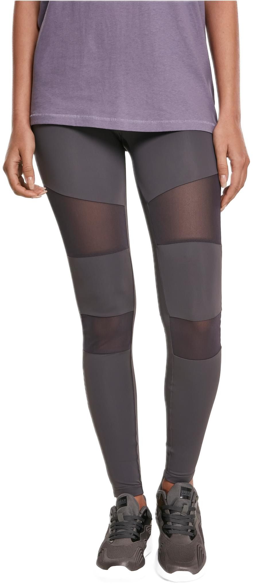 Ladies Tech Mesh Leggings Urban Classics TB1174-00432 dark grey