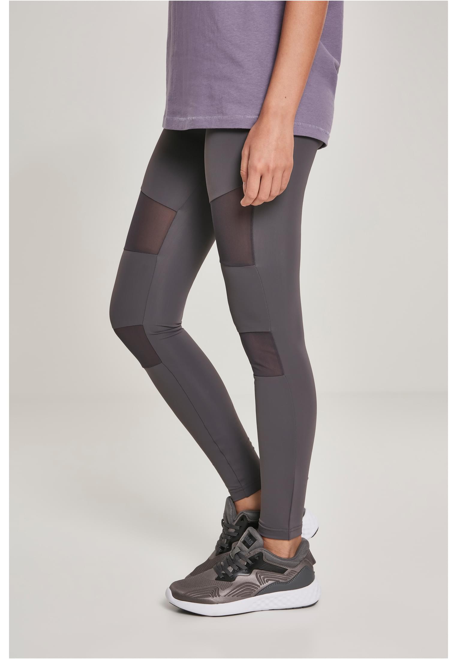 Ladies Tech Mesh Leggings Urban Classics TB1174-00432 dark grey