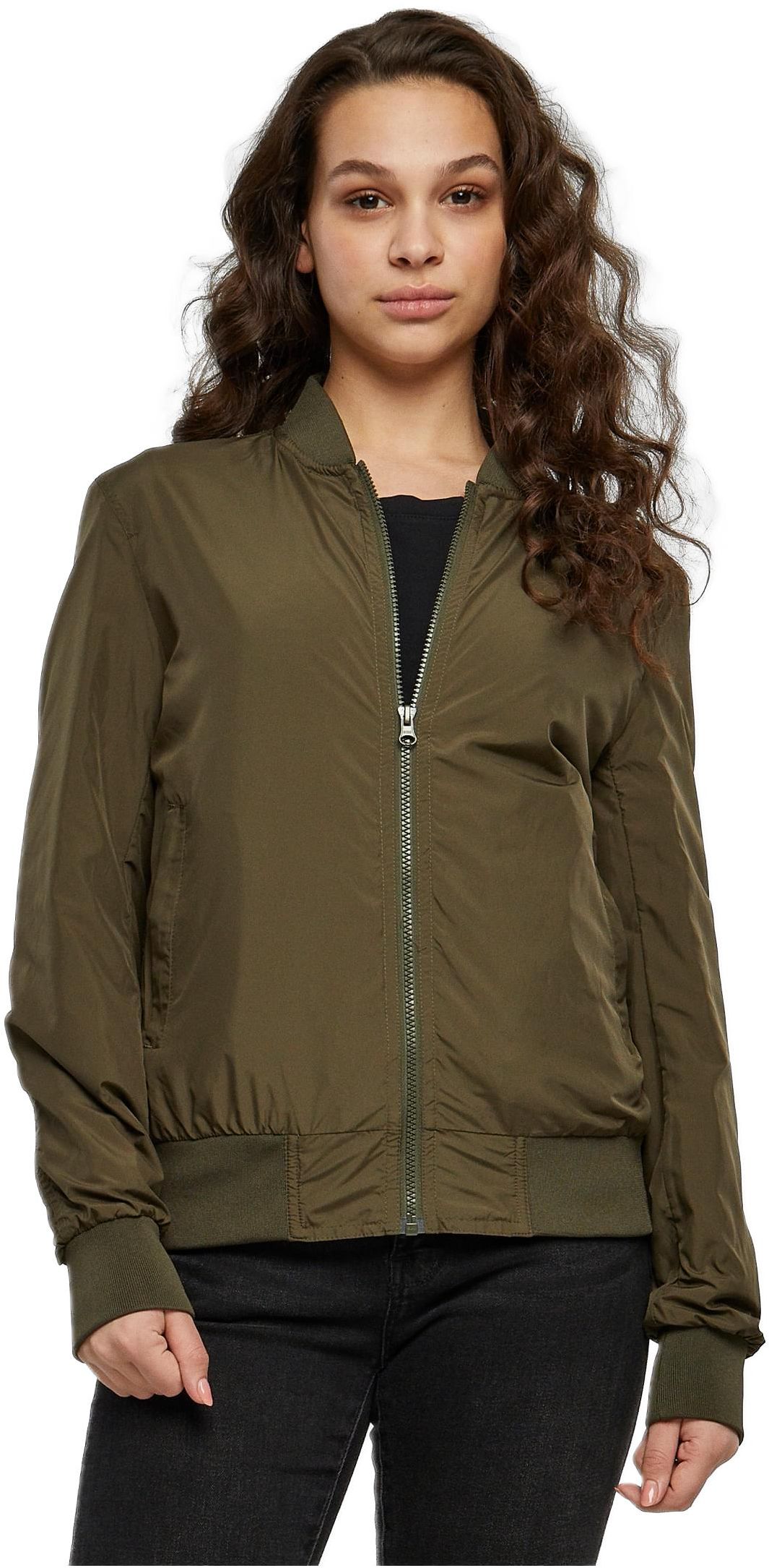 Ladies Light Bomber Jacket Urban Classics TB1217-00551 dark olive
