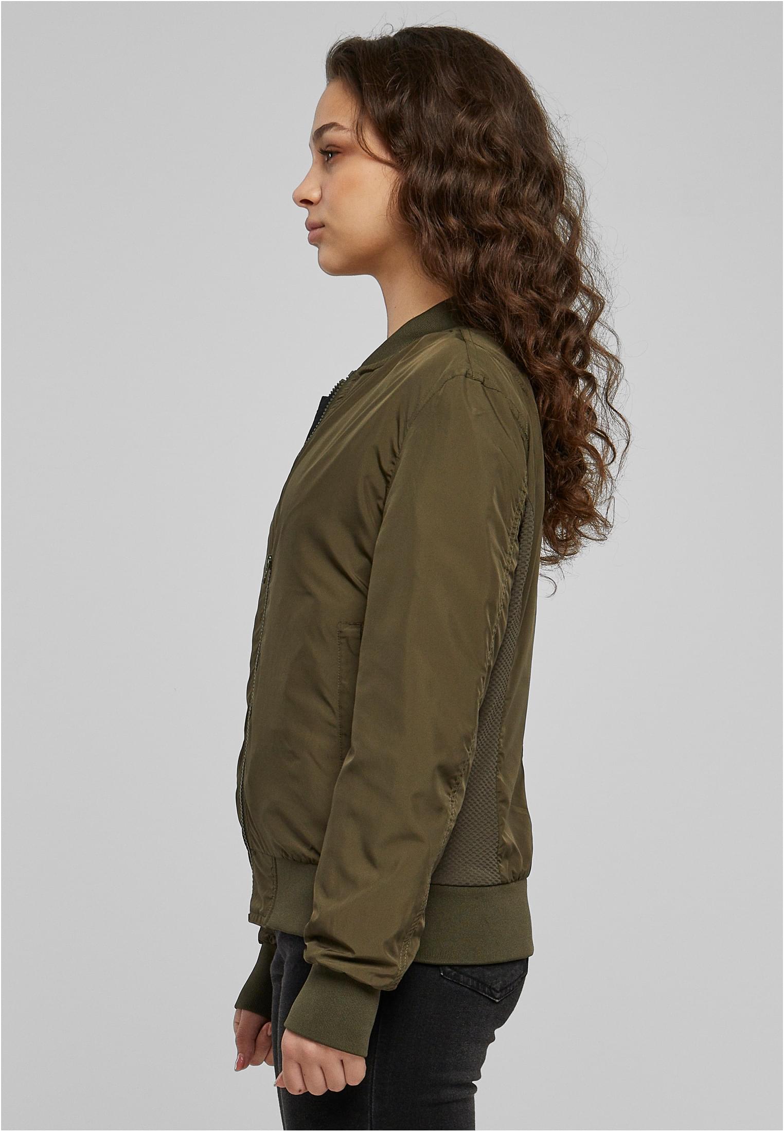 Ladies Light Bomber Jacket Urban Classics TB1217-00551 dark olive