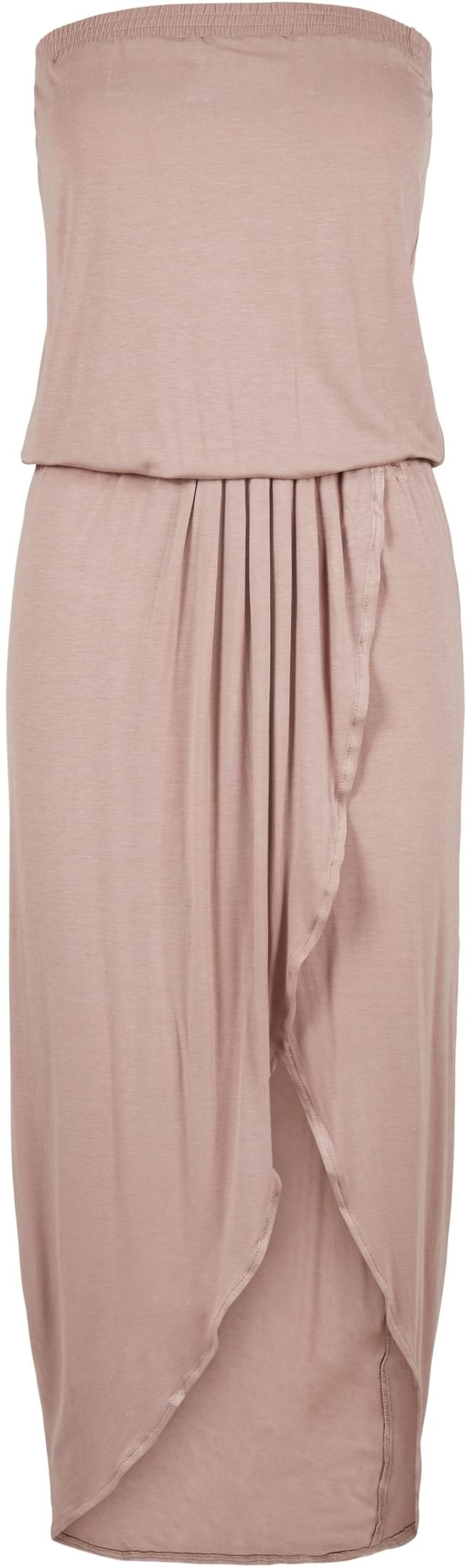 Ladies Viscose Bandeau Dress Urban Classics TB1508-02913 duskrose