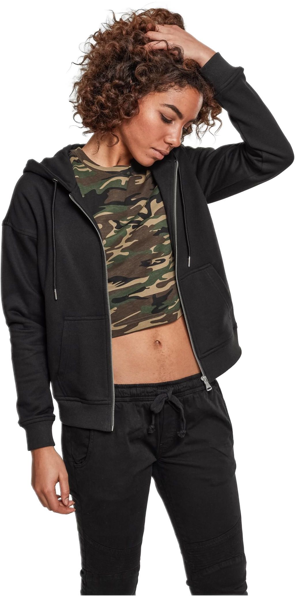 Ladies Classic Zip Hoody Urban Classics TB1982-00007 black