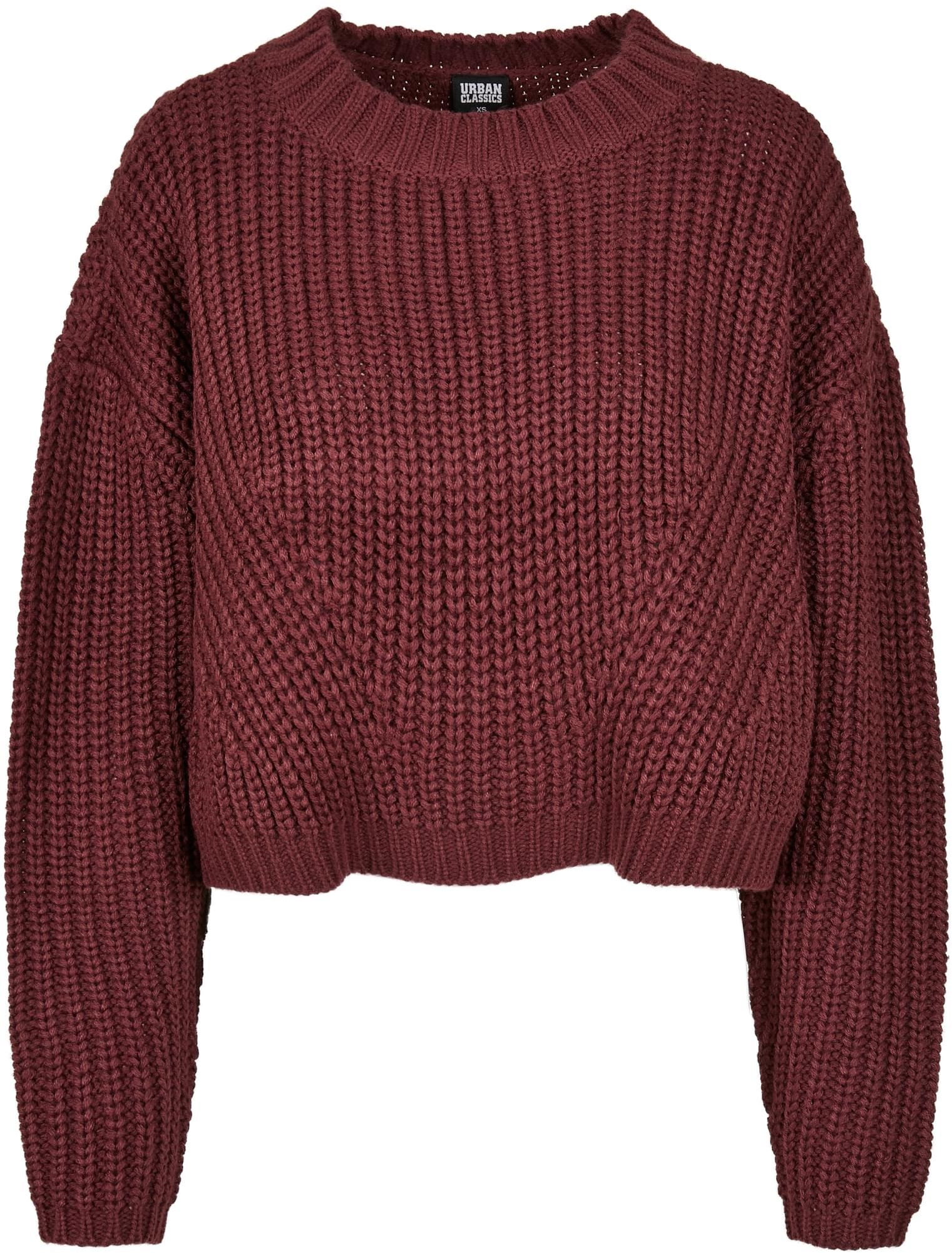 Ladies Wide Oversize Sweater Urban Classics TB2359-01151 cherry
