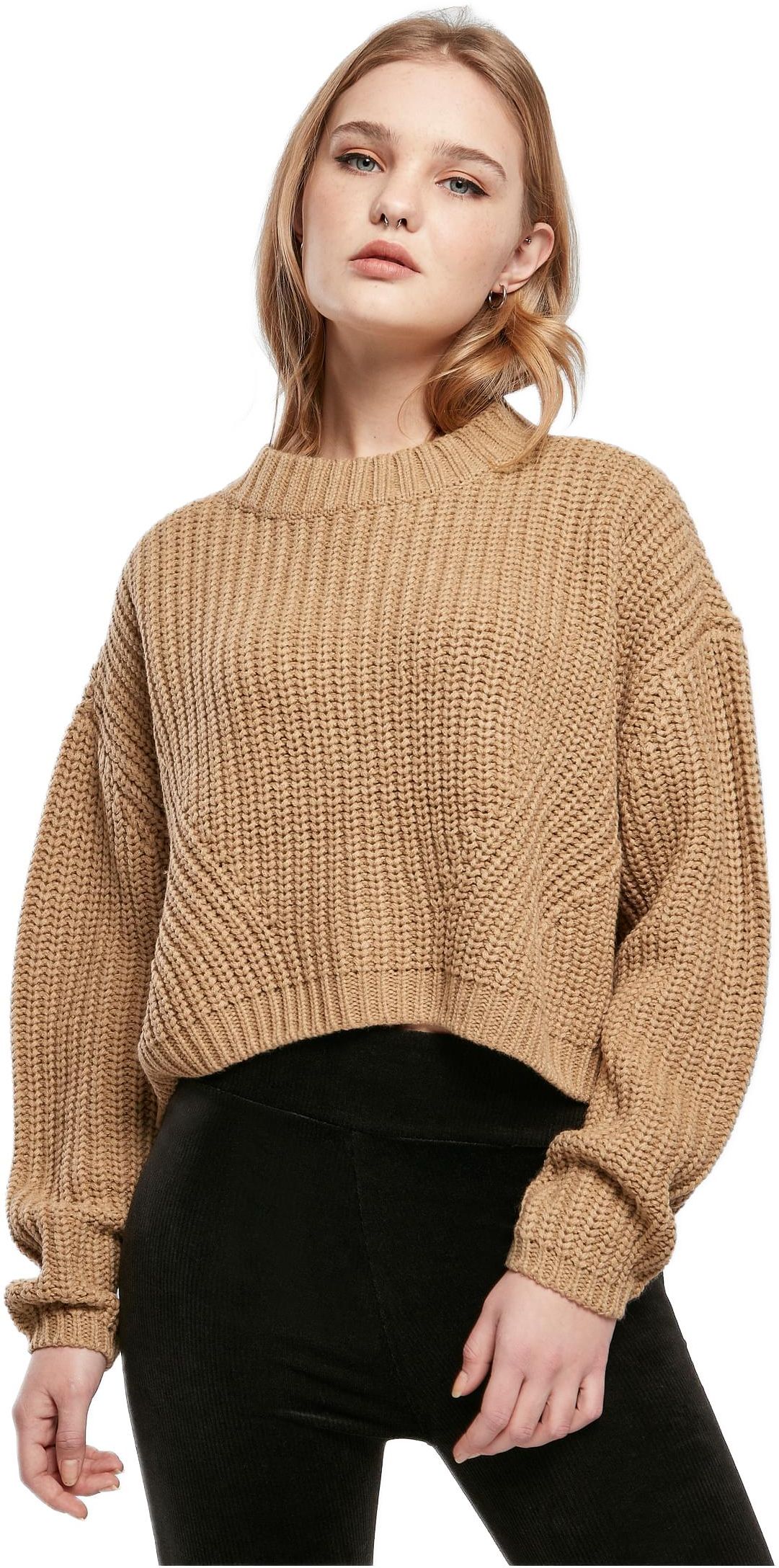 Ladies Wide Oversize Sweater Urban Classics TB2359-03738 unionbeige