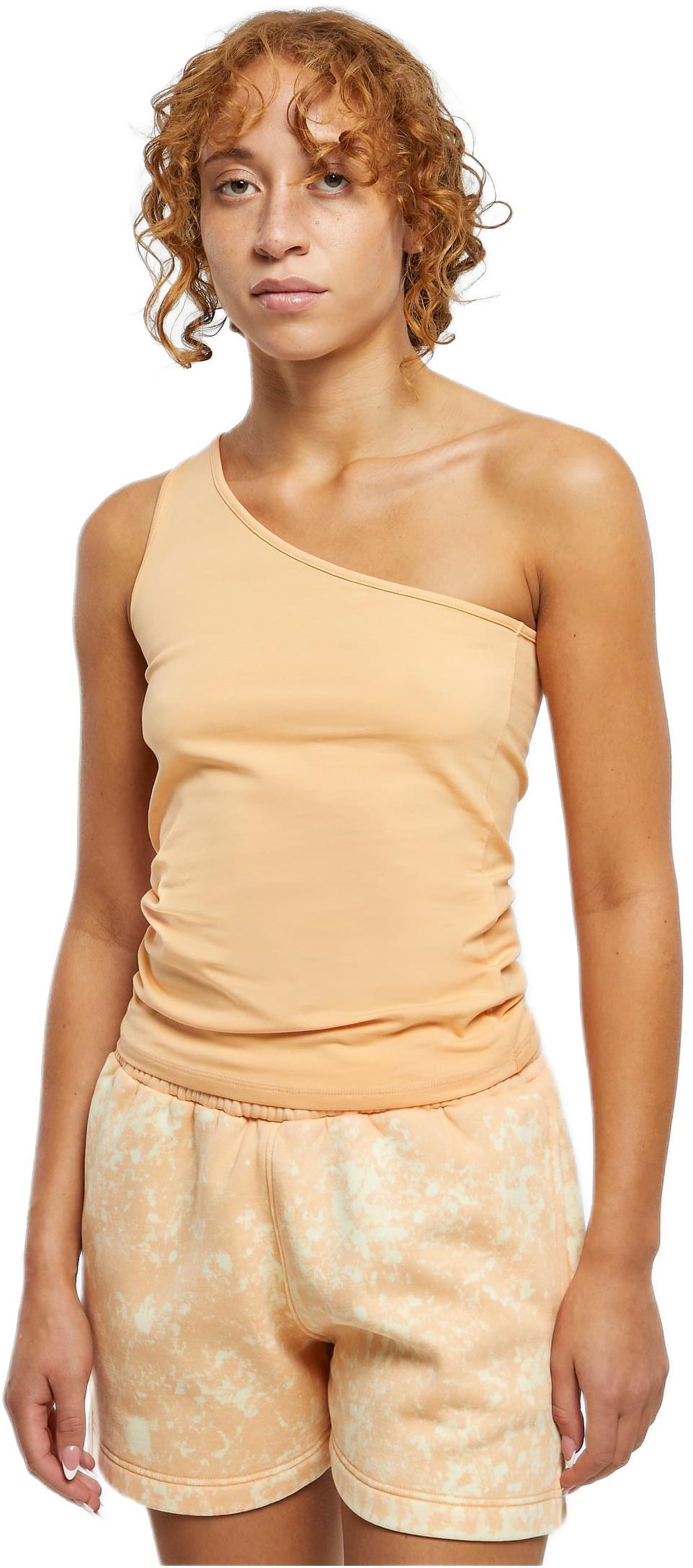 Ladies Asymmetric Top Urban Classics TB2608-02905 paleorange