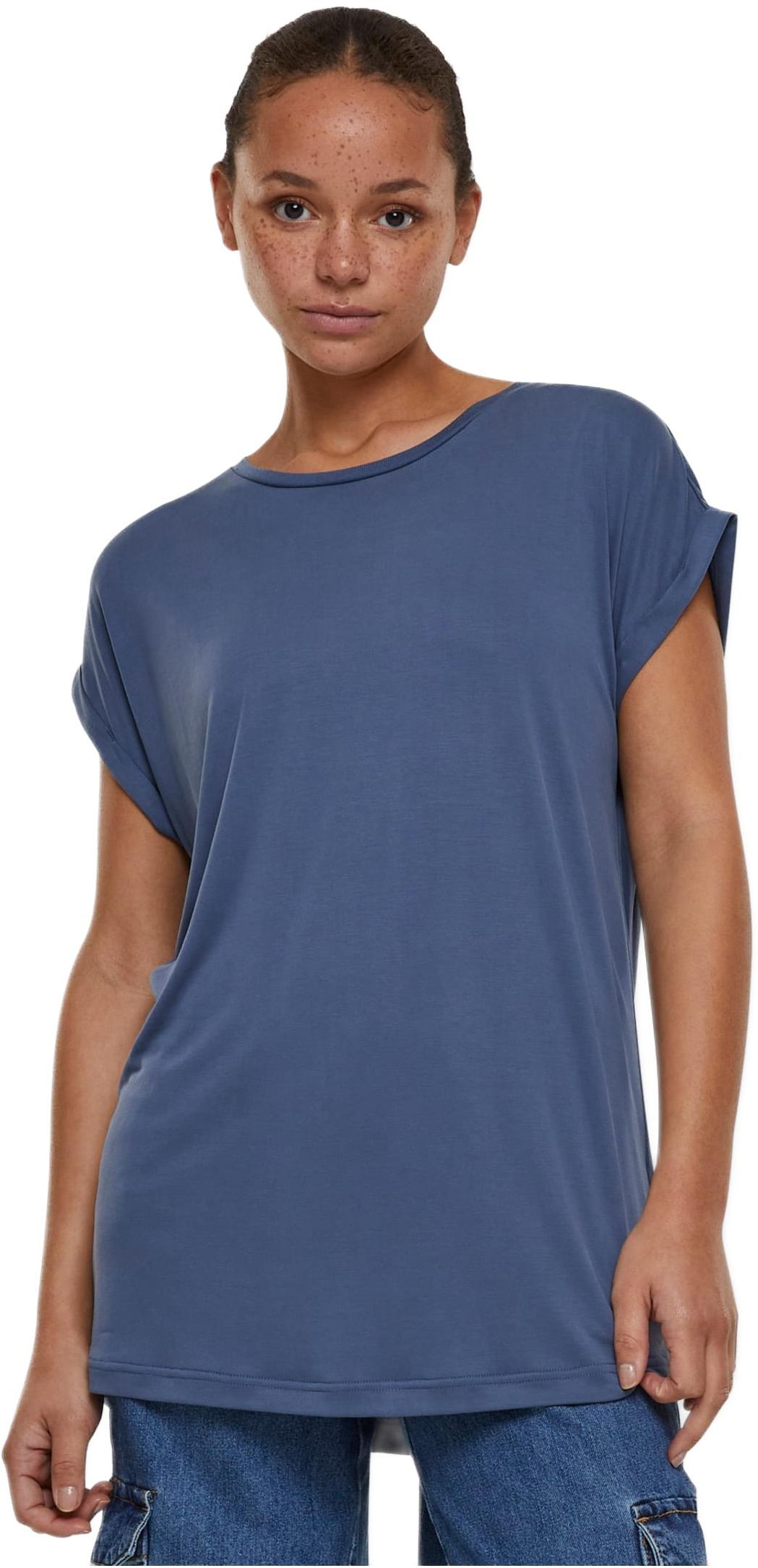 Ladies Modal Extended Shoulder Tee Urban Classics TB4092-02428 vintageblue