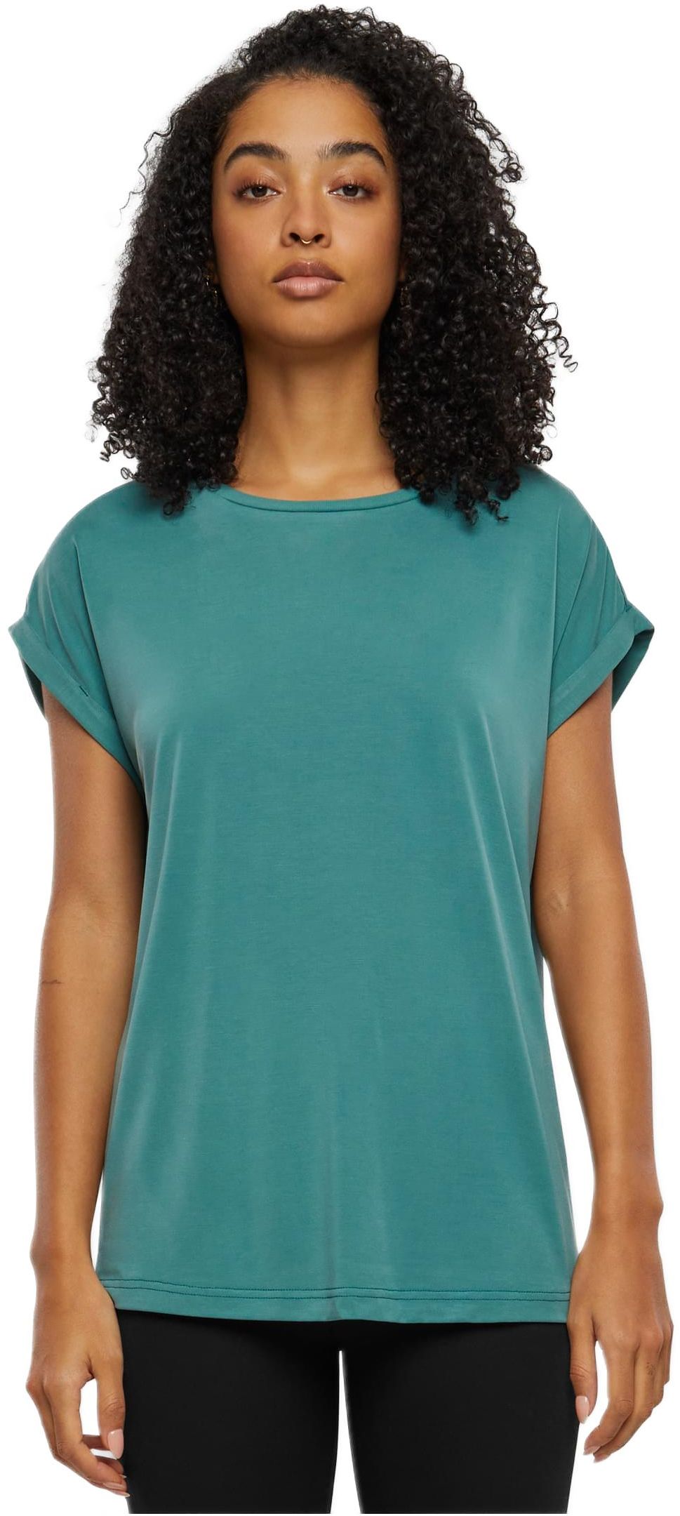 Ladies Modal Extended Shoulder Tee Urban Classics TB4092-02900 paleleaf