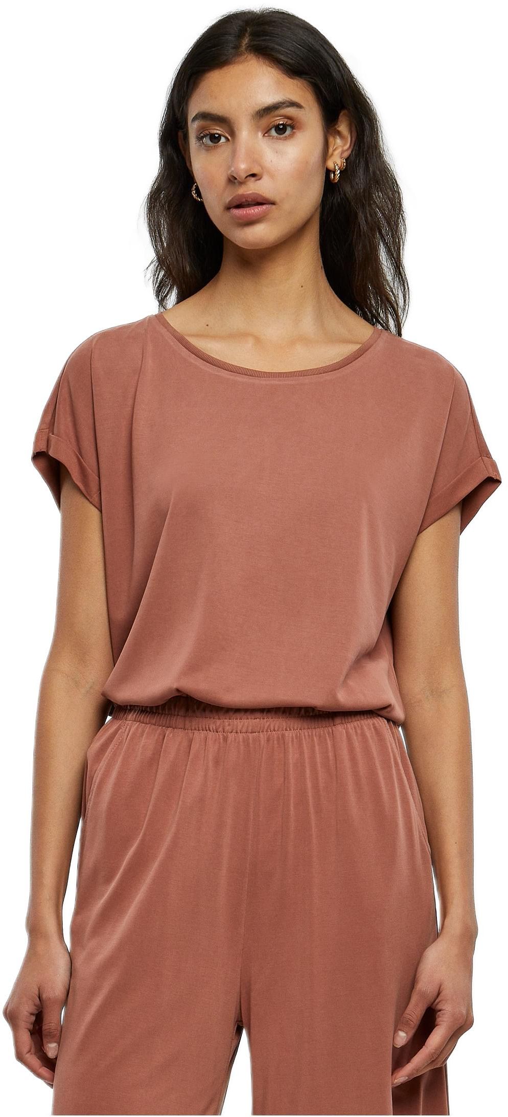Ladies Modal Extended Shoulder Tee Urban Classics TB4092-04420 terracotta