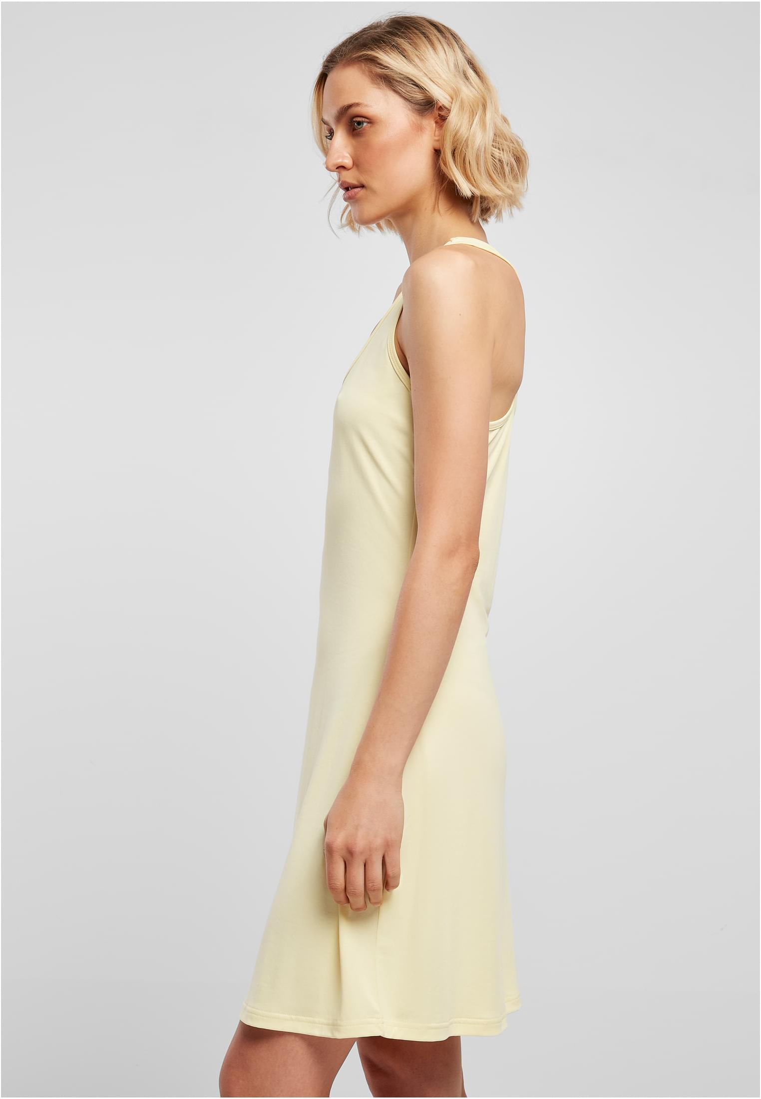 Ladies Modal Short Racer Back Dress Urban Classics TB4093-03660 softyellow