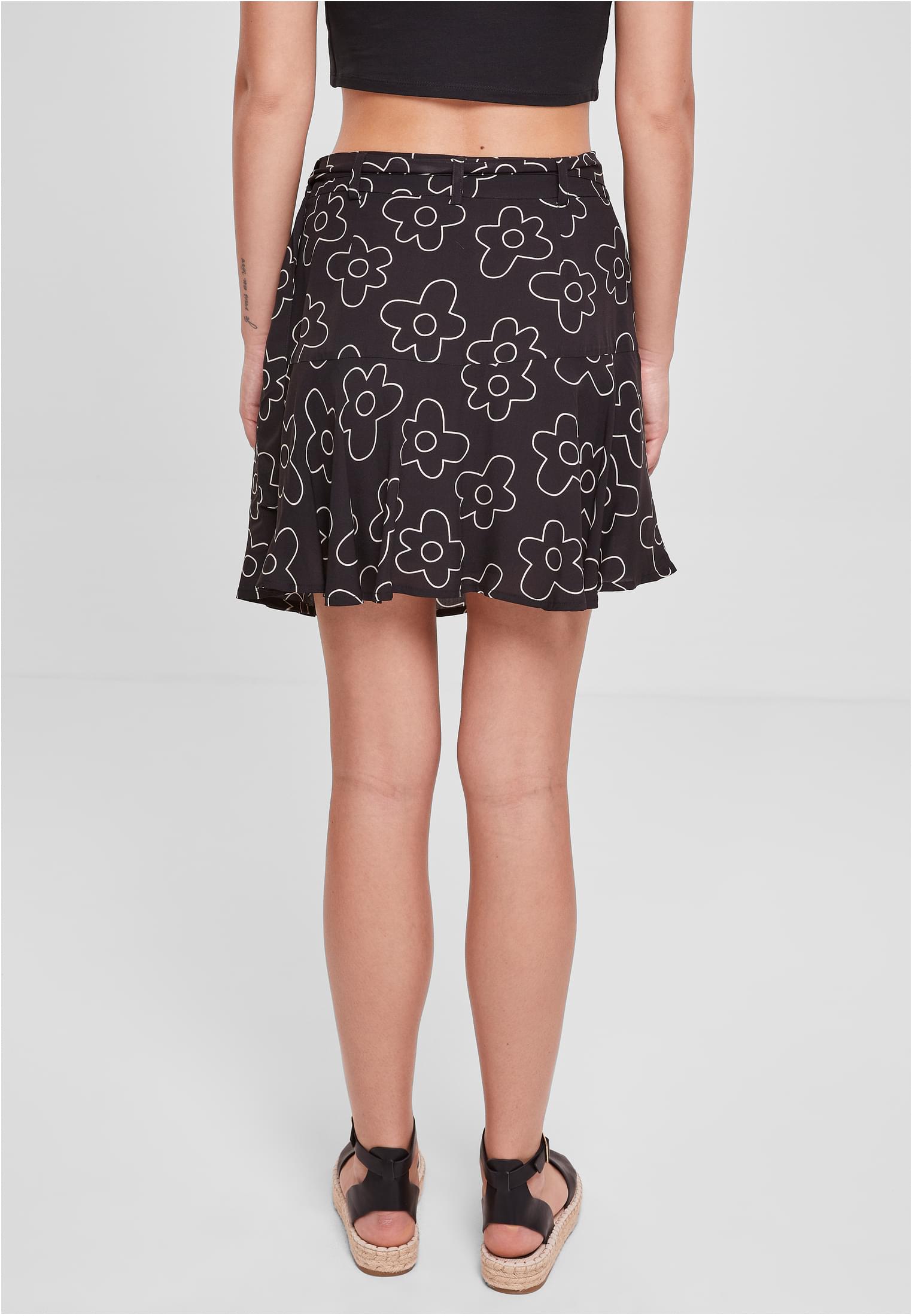 Ladies Viscose Mini Skort Urban Classics TB4367-01709 blackflower
