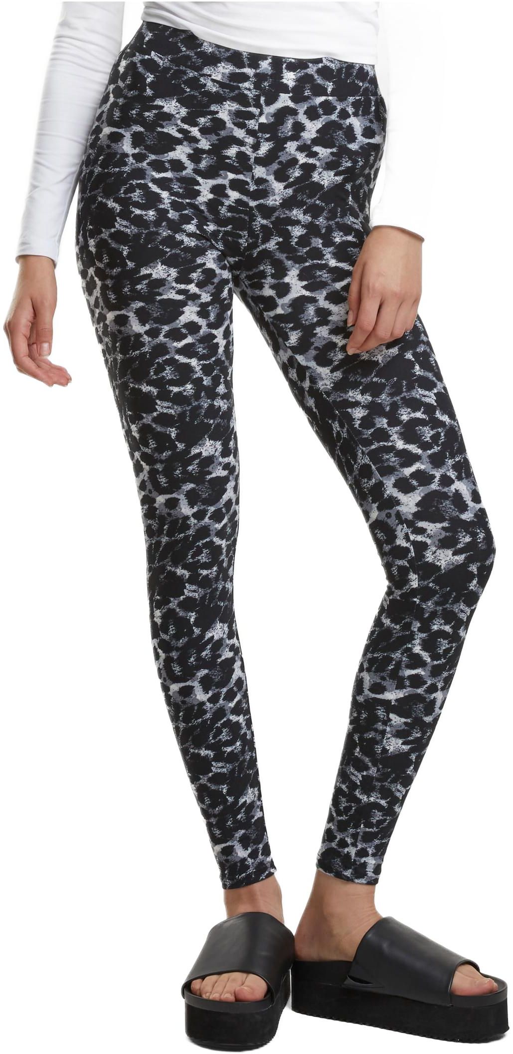 Ladies Soft AOP Leggings Urban Classics TB4771-03846 blackleo