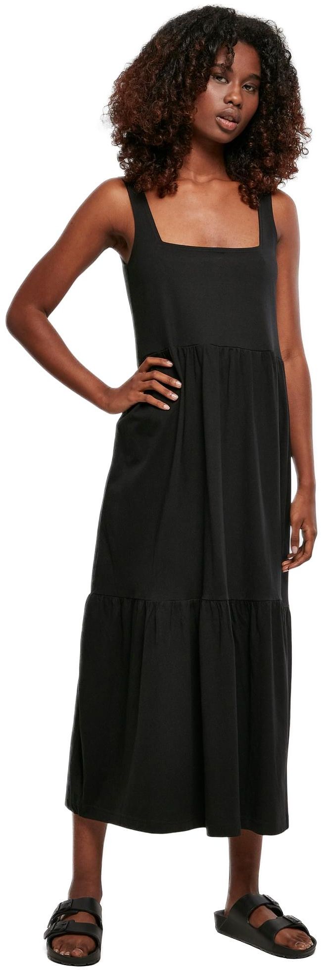 Ladies 7/8 Length Valance Summer Dress Urban Classics TB4784-00007 black