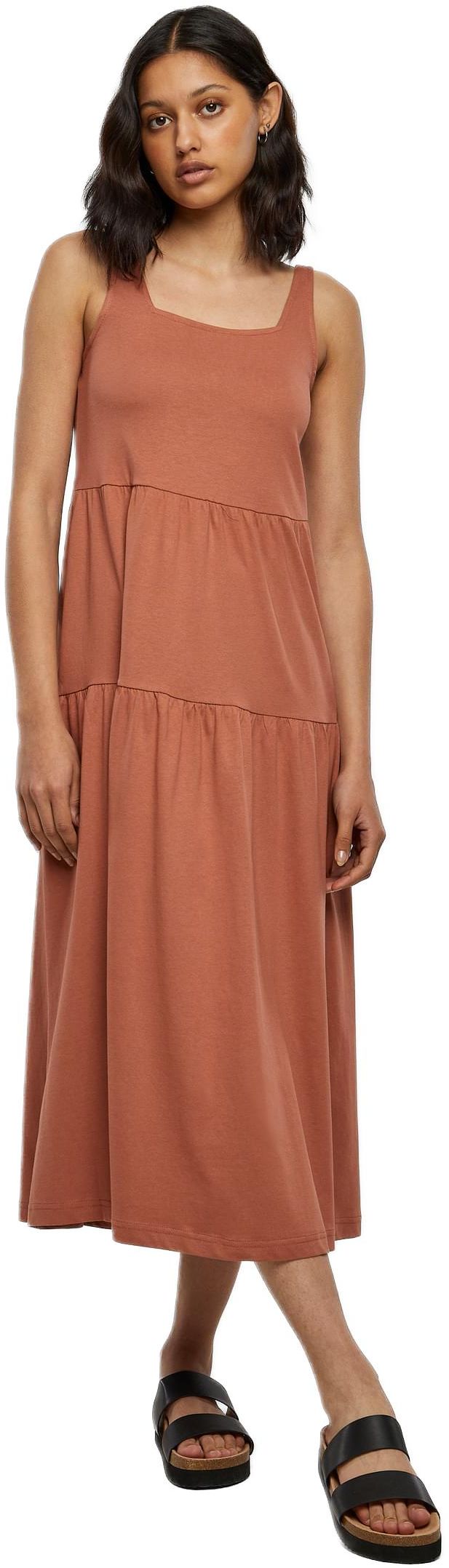 Ladies 7/8 Length Valance Summer Dress Urban Classics TB4784-04420 terracotta