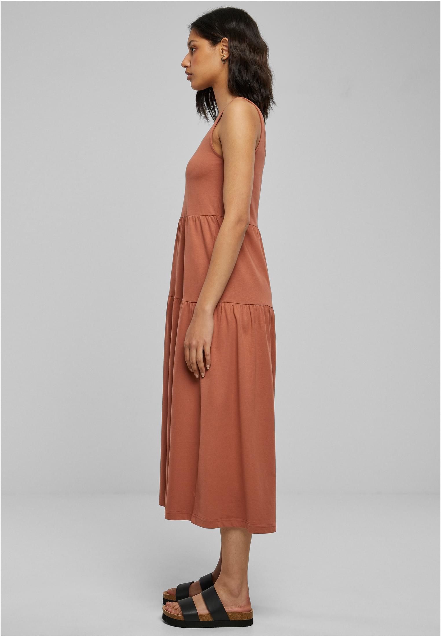 Ladies 7/8 Length Valance Summer Dress Urban Classics TB4784-04420 terracotta