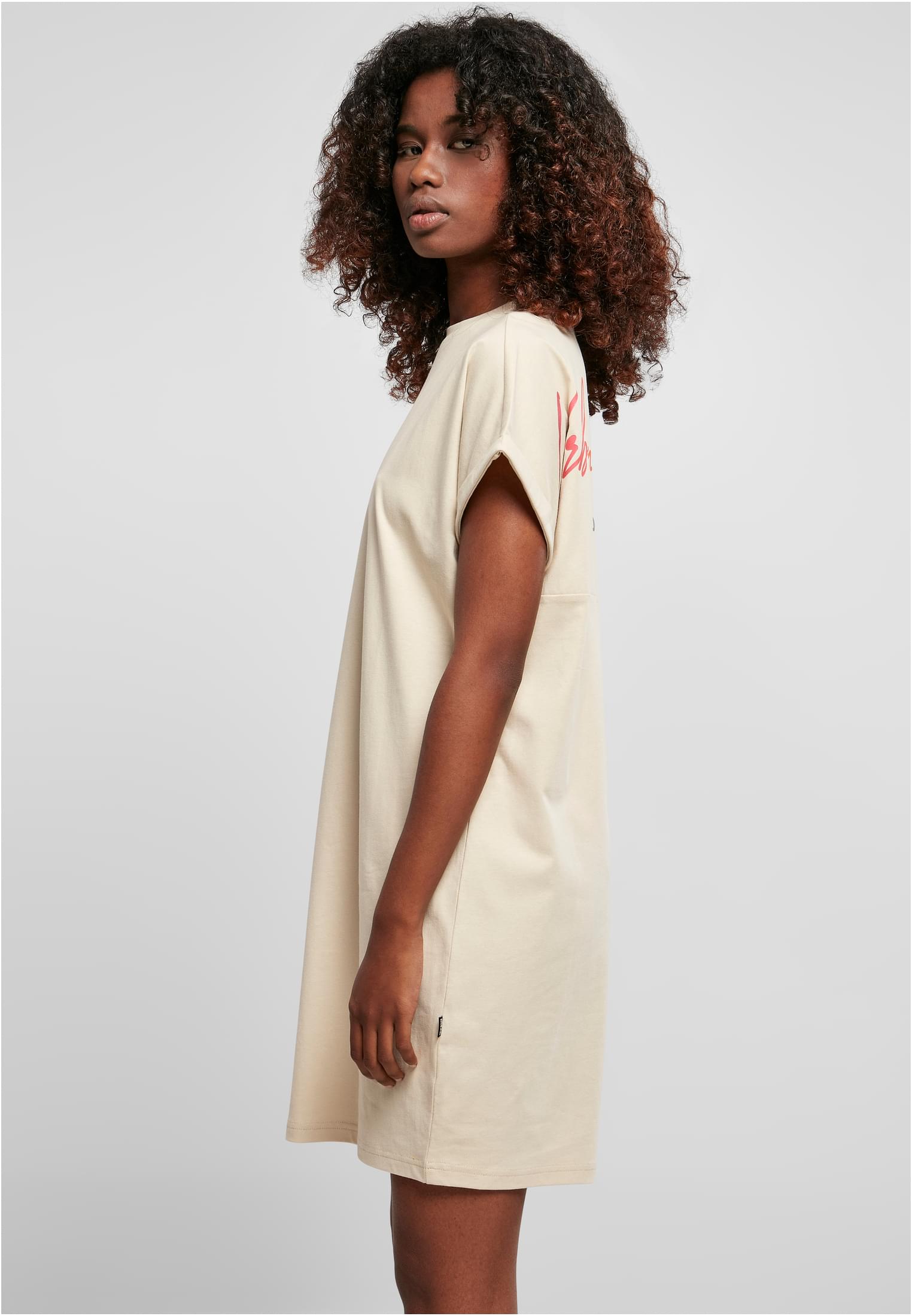 Ladies Rainbow Tee Dress Urban Classics TB4793-03680 softseagrass
