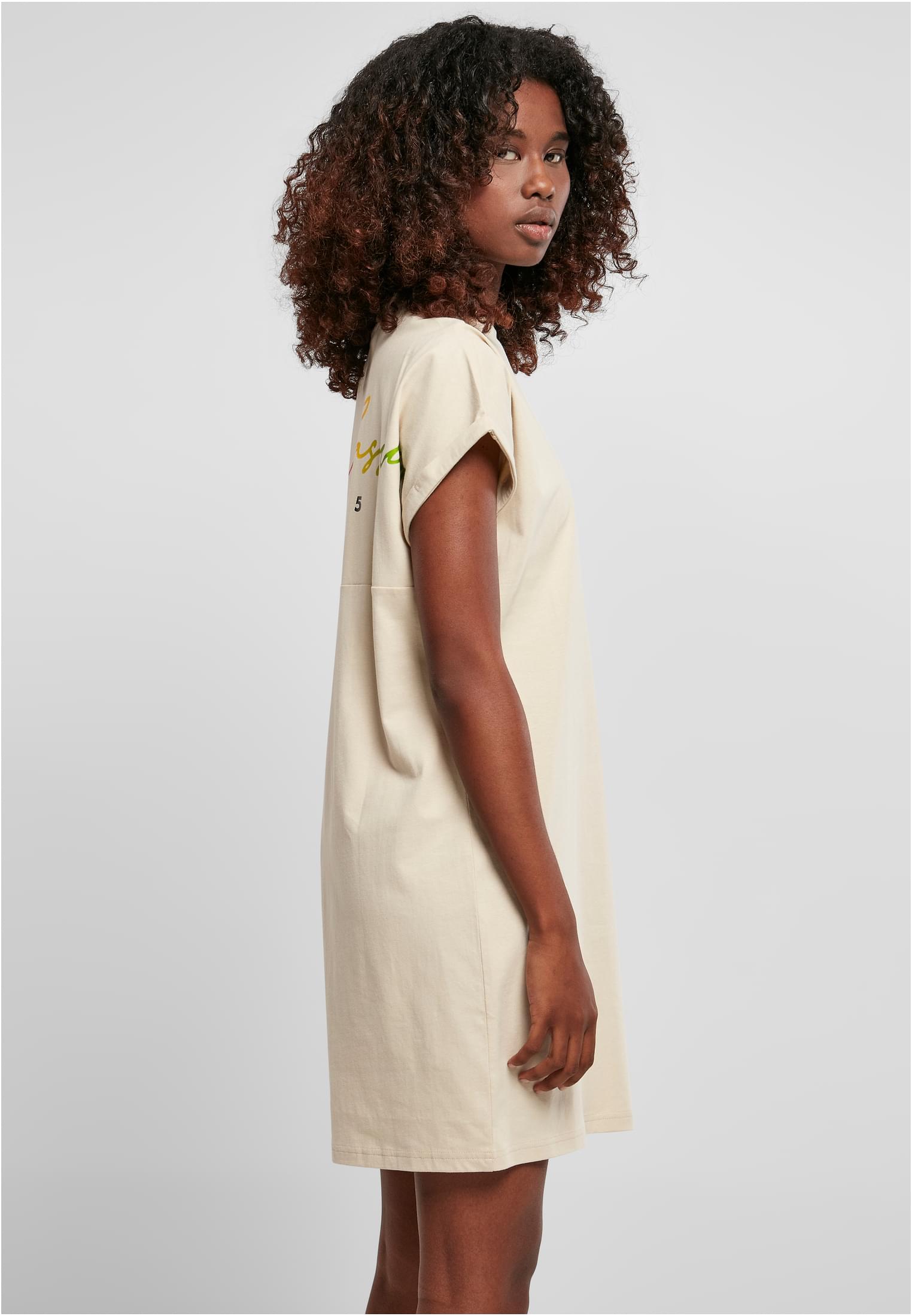Ladies Rainbow Tee Dress Urban Classics TB4793-03680 softseagrass
