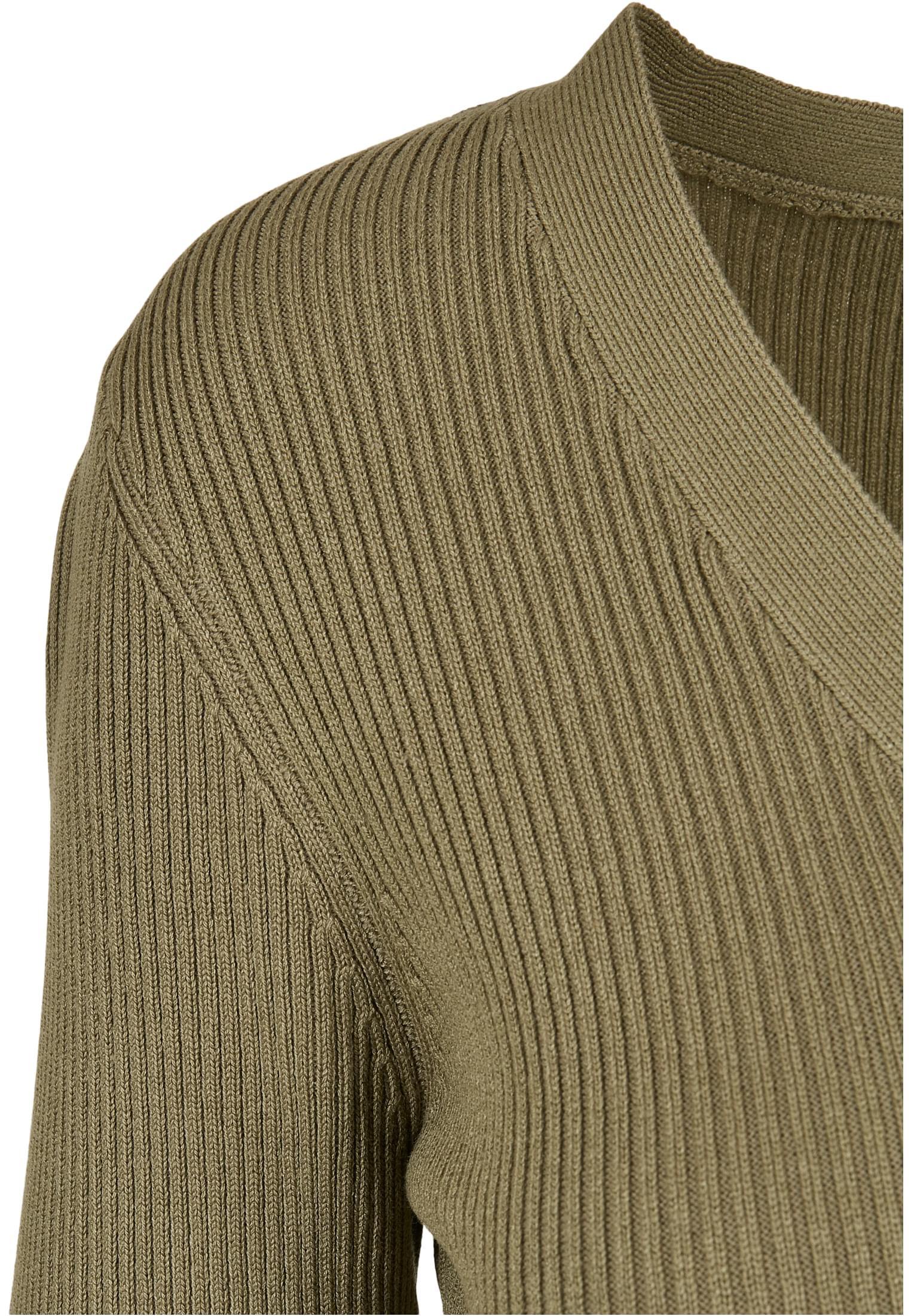 Ladies Short Rib Knit Cardigan Urban Classics Tb4806-00472 Khaki γυναικεία Ζακέτες Simple Wear